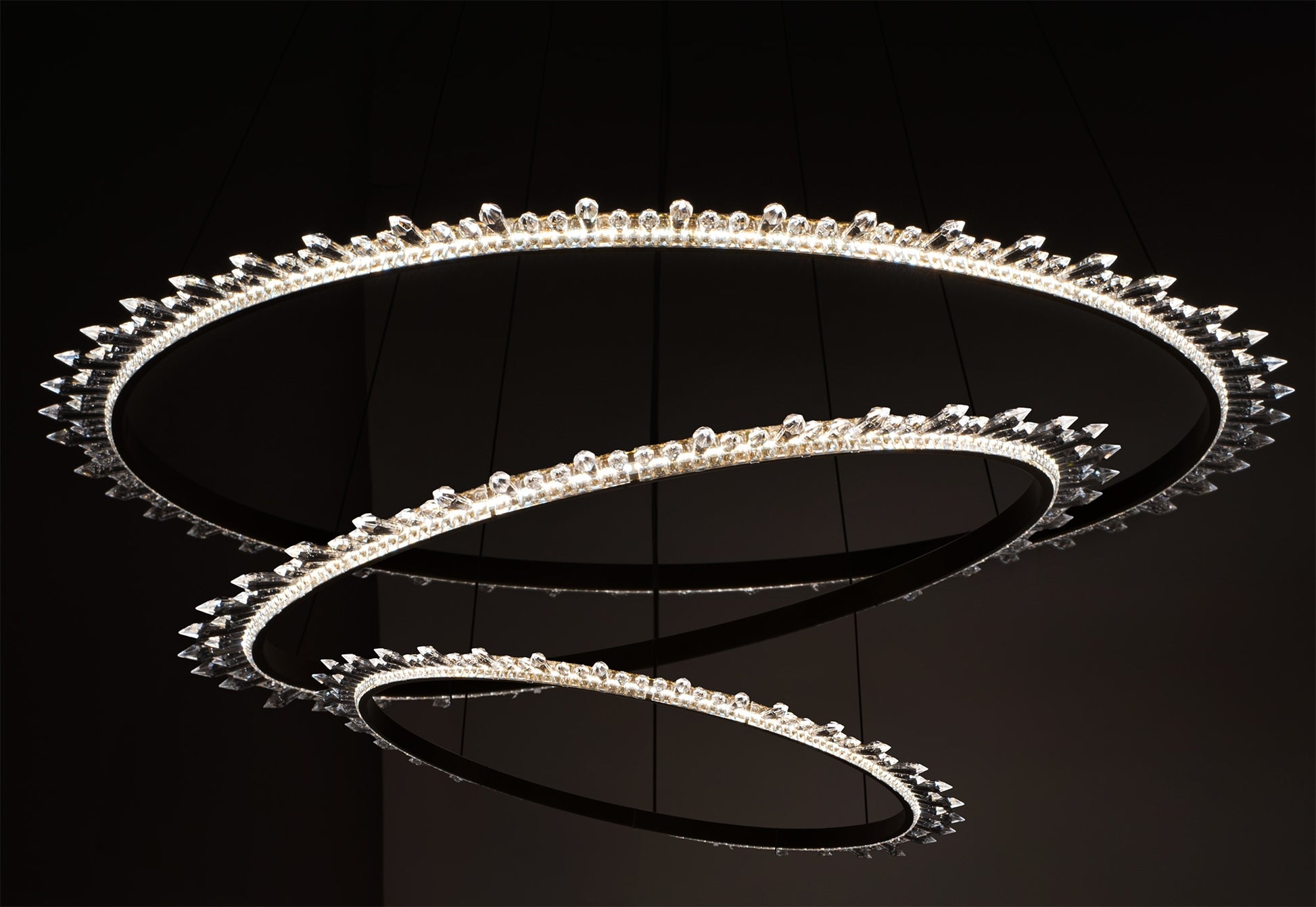 Kryształowa Lampa Sufitowa Led APP1609-3C Złota  4