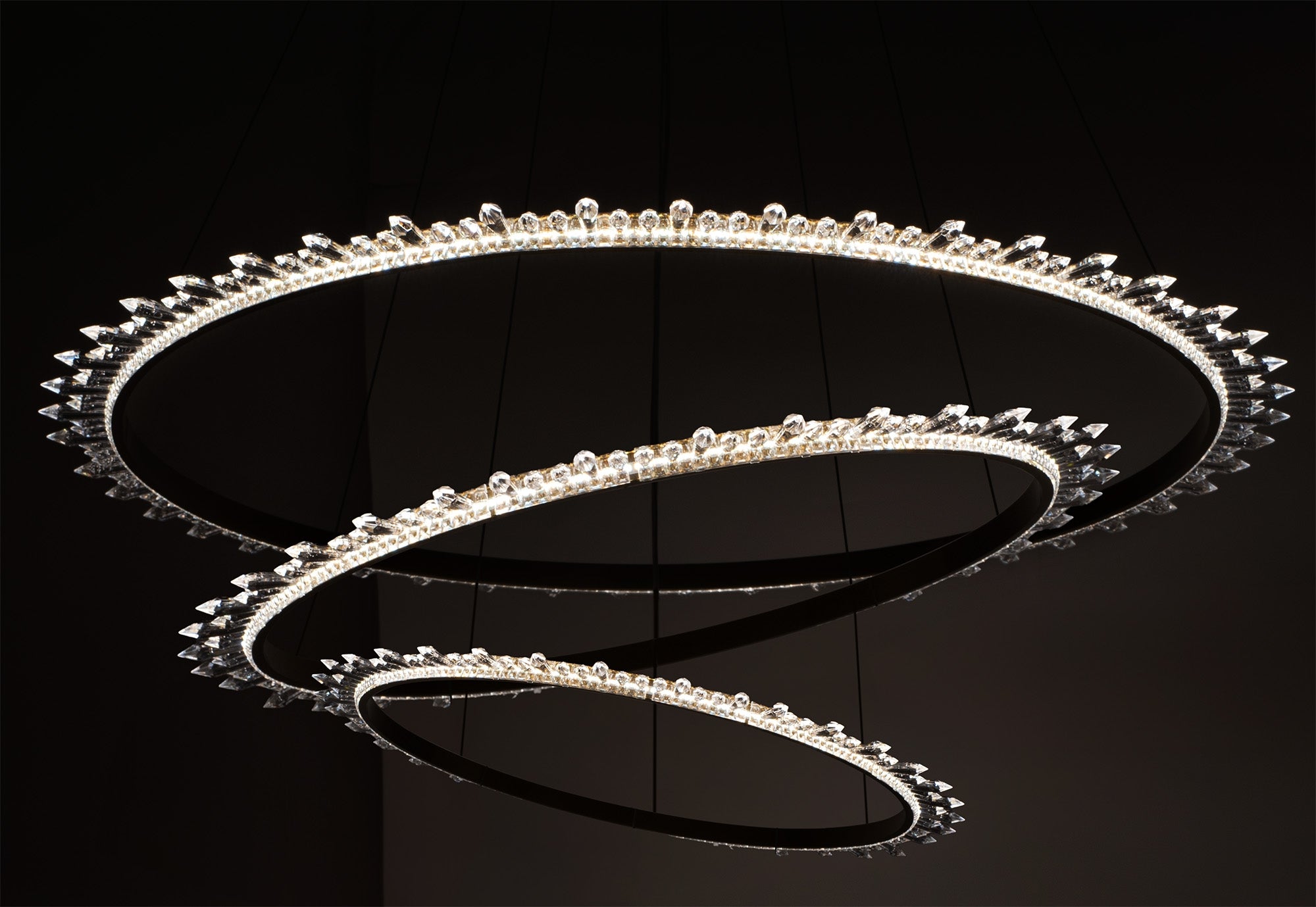 Kryształowa Lampa Sufitowa Led APP1609-3C Złota  4