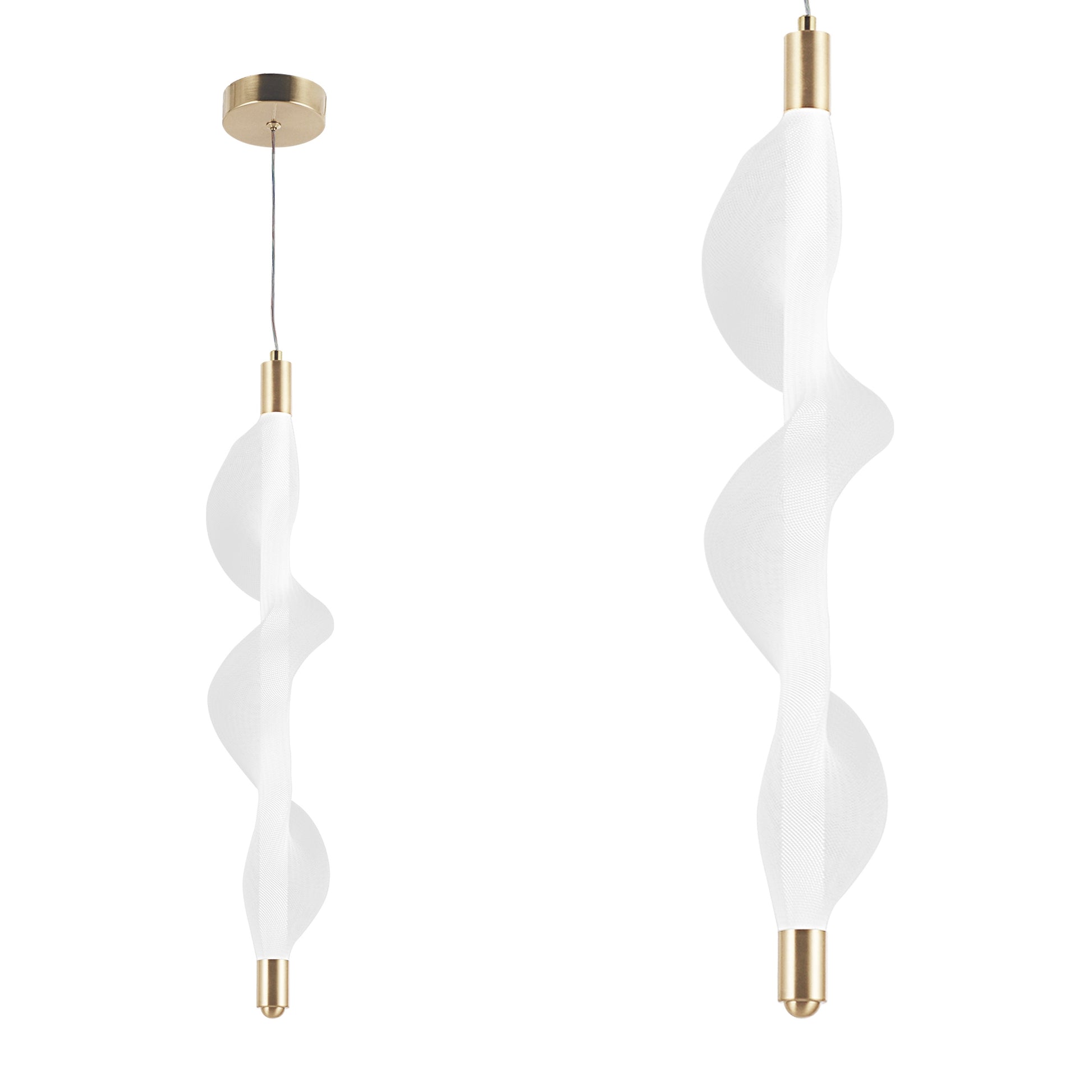 Lampa Wisząca Led G008-1cp Biały/złoty  1