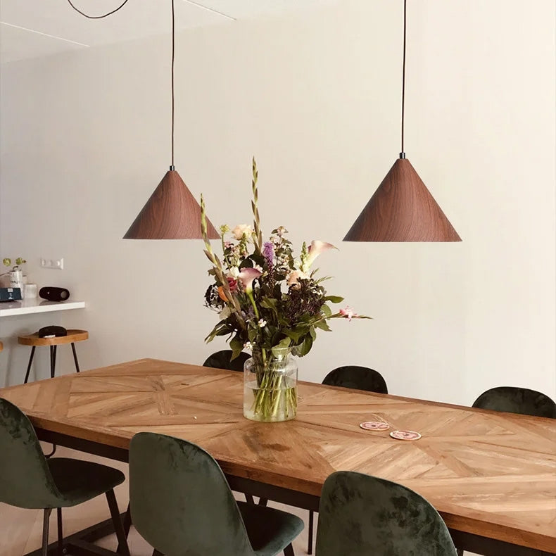 Lampa Sufitowa Wisząca APP1443-1CP Dark Wood  2