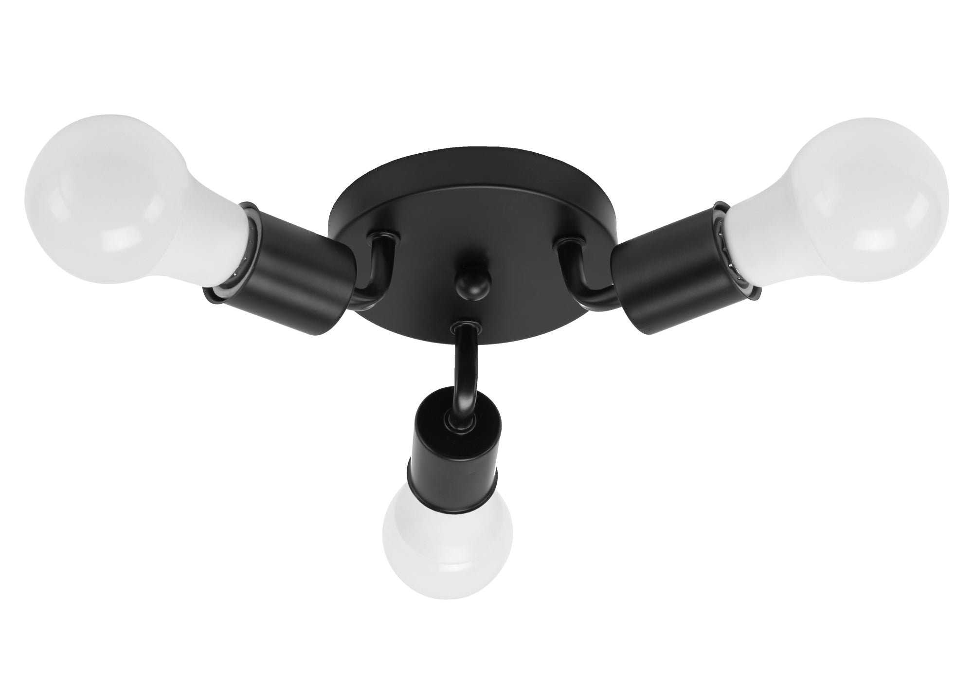 Lampa Sufitowa Potrójna Plafon Metalowa APP701-3C Czarna  1