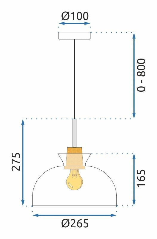 Lampa Wisząca APP1184-1CP C  9
