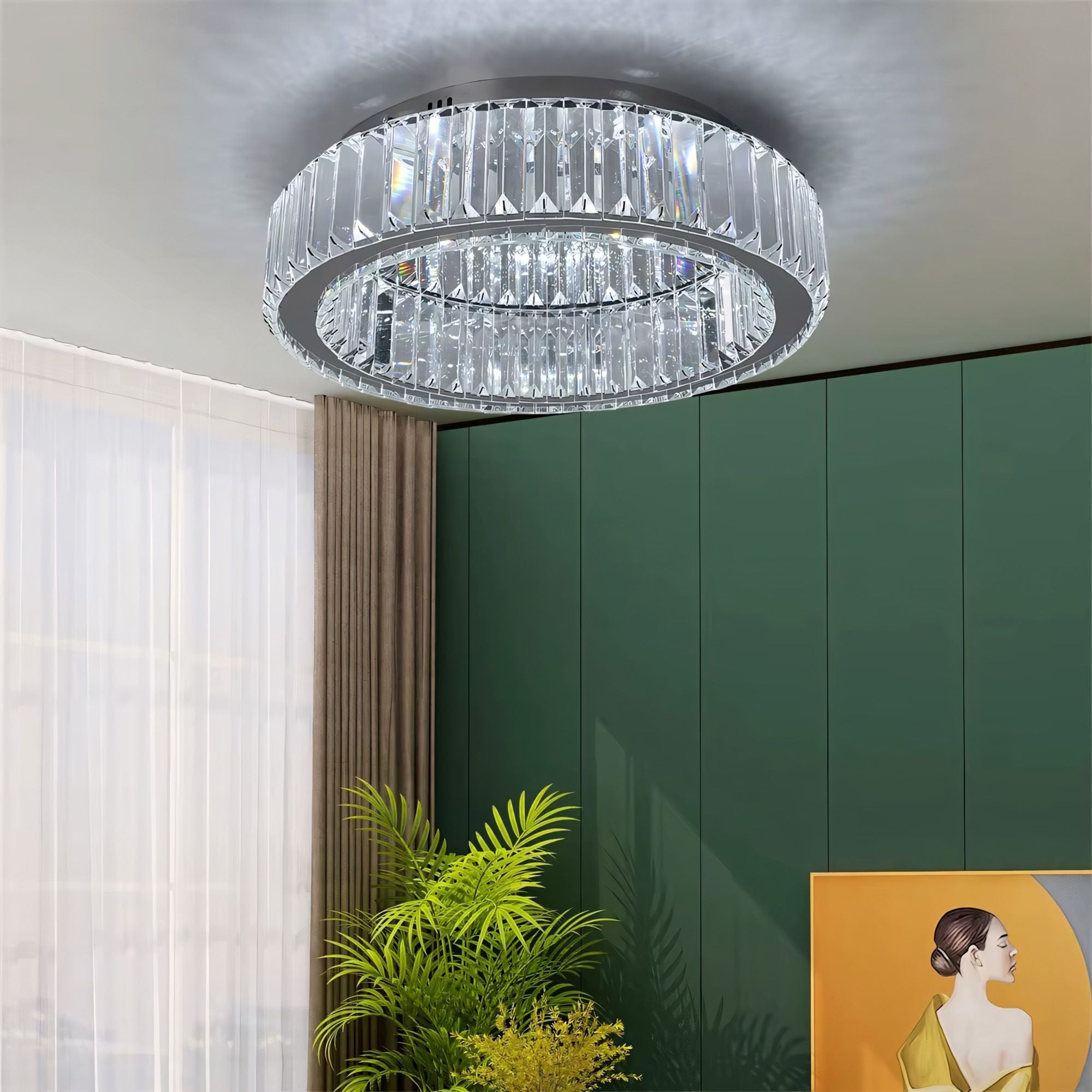 Lampa Kryształowa Plafon App1744-c 50 Cm Chrom  5