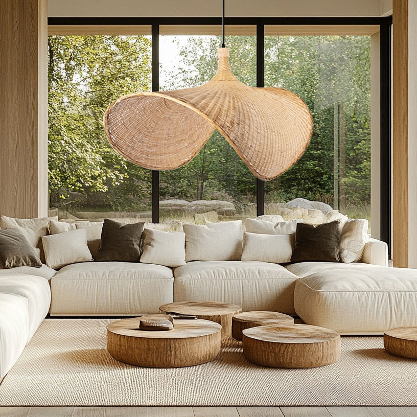 Lampa Wisząca Bambusowa APP1641-1CP 50cm  6