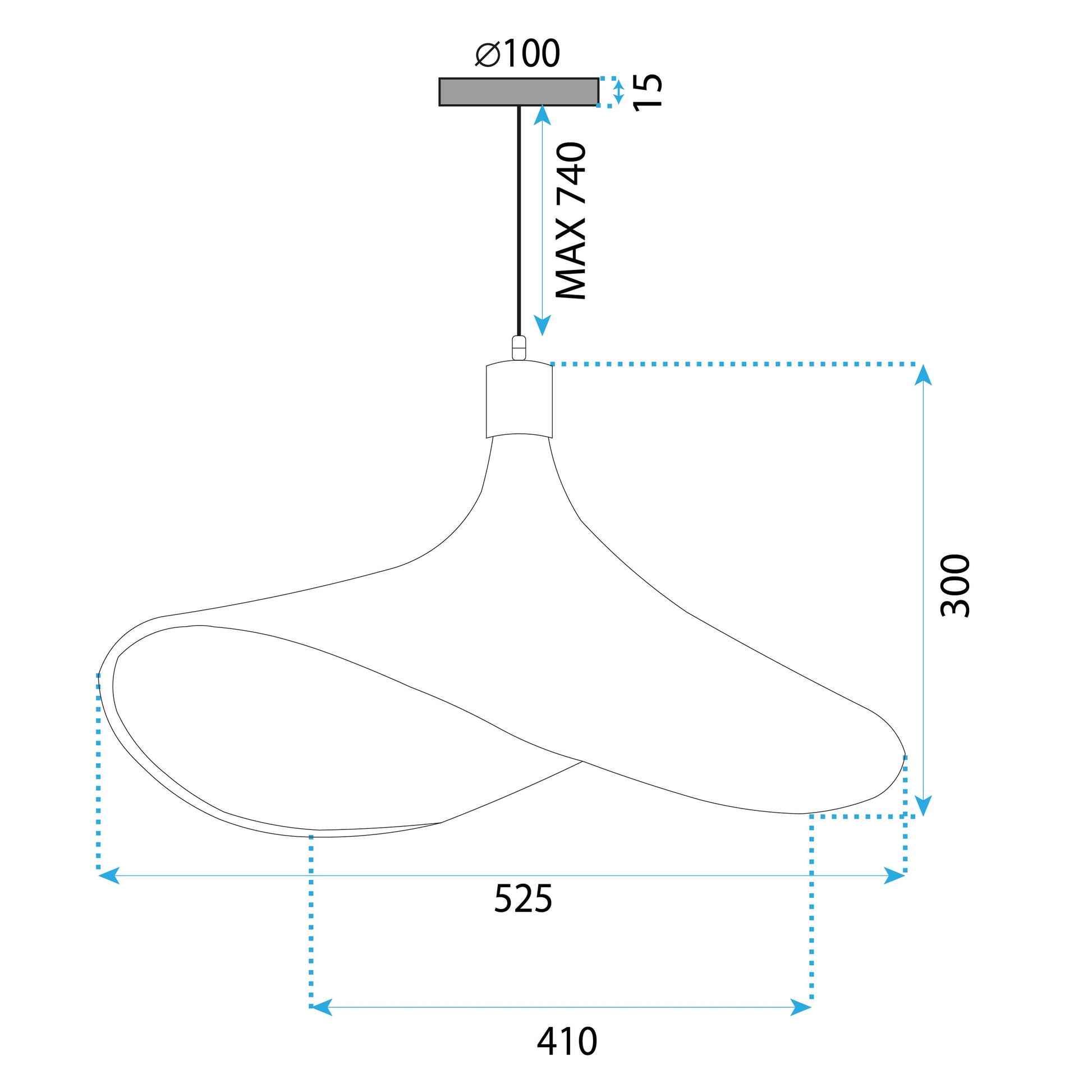 Lampa Wisząca Bambusowa APP1641-1CP 50cm  7