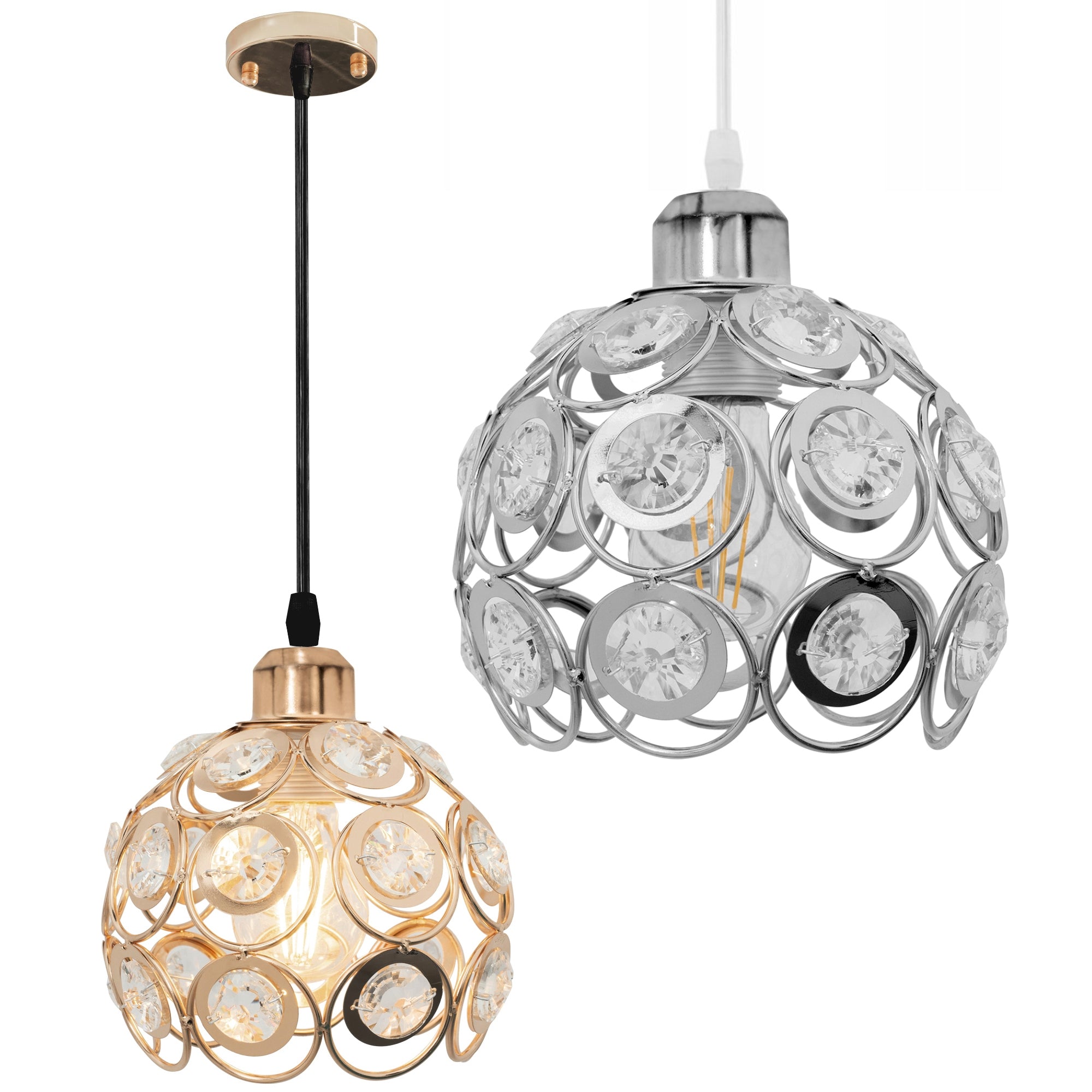 Lampa Wisząca Sufitowa Kryształowaa APP208-1C Złota  4