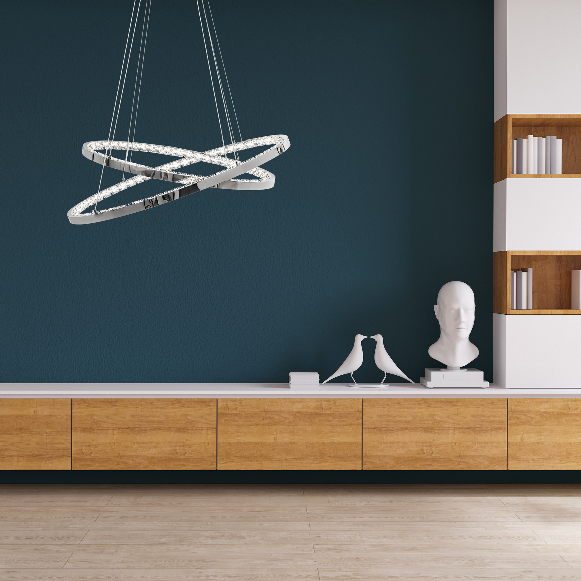 Lampa Kryształowa Wisząca Led APP771-3CP  4