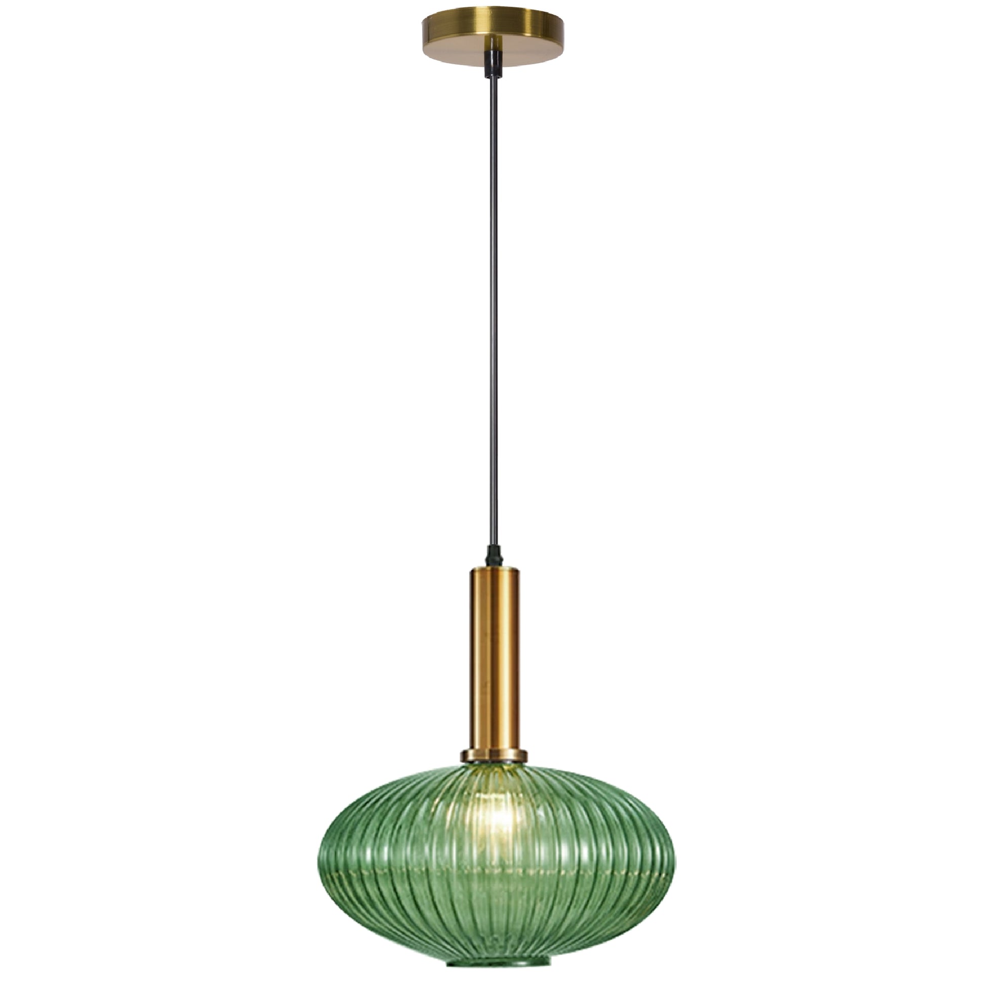 Lampa Sufitowa Wisząca Szklana APP465-1CP Zielona  2