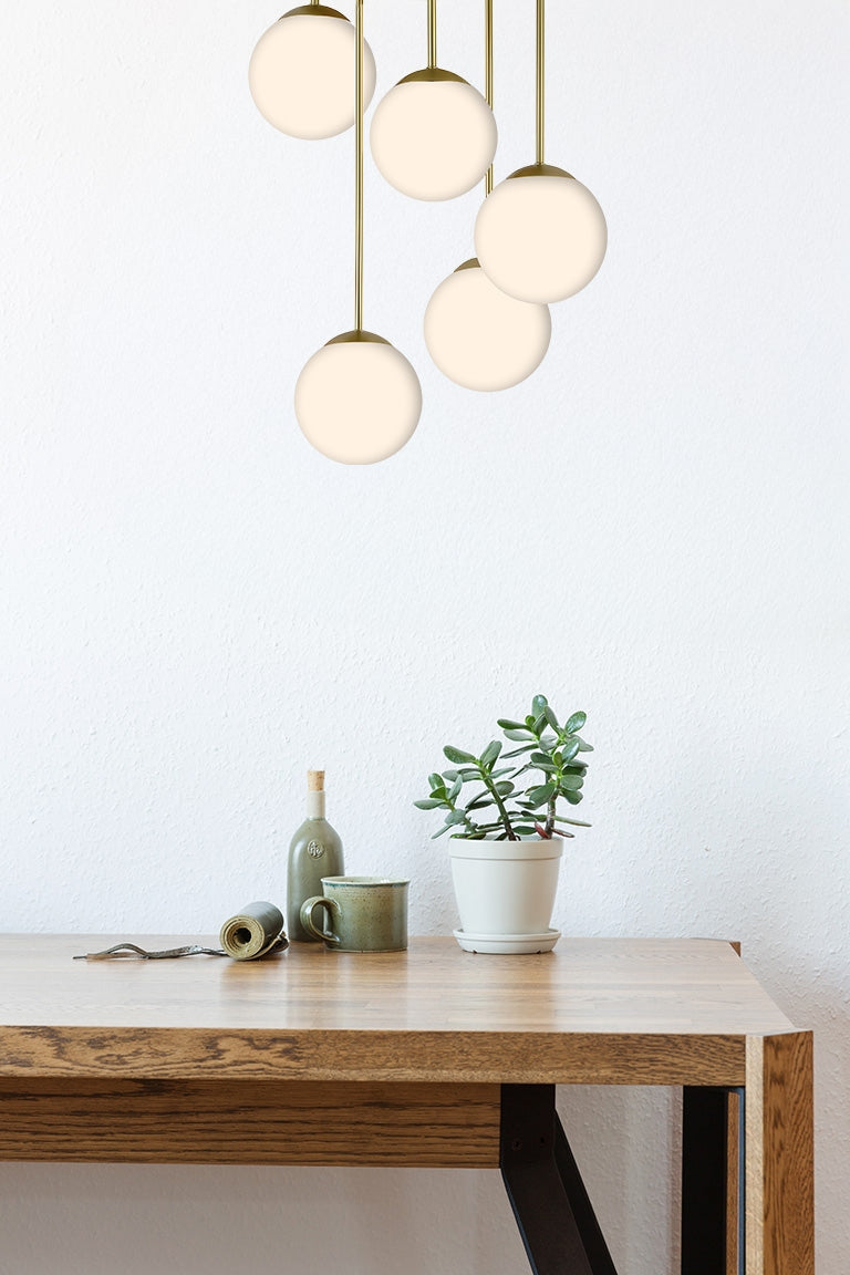 Lampa Sufitowa Wisząca APP1818-5CPR Gold  3