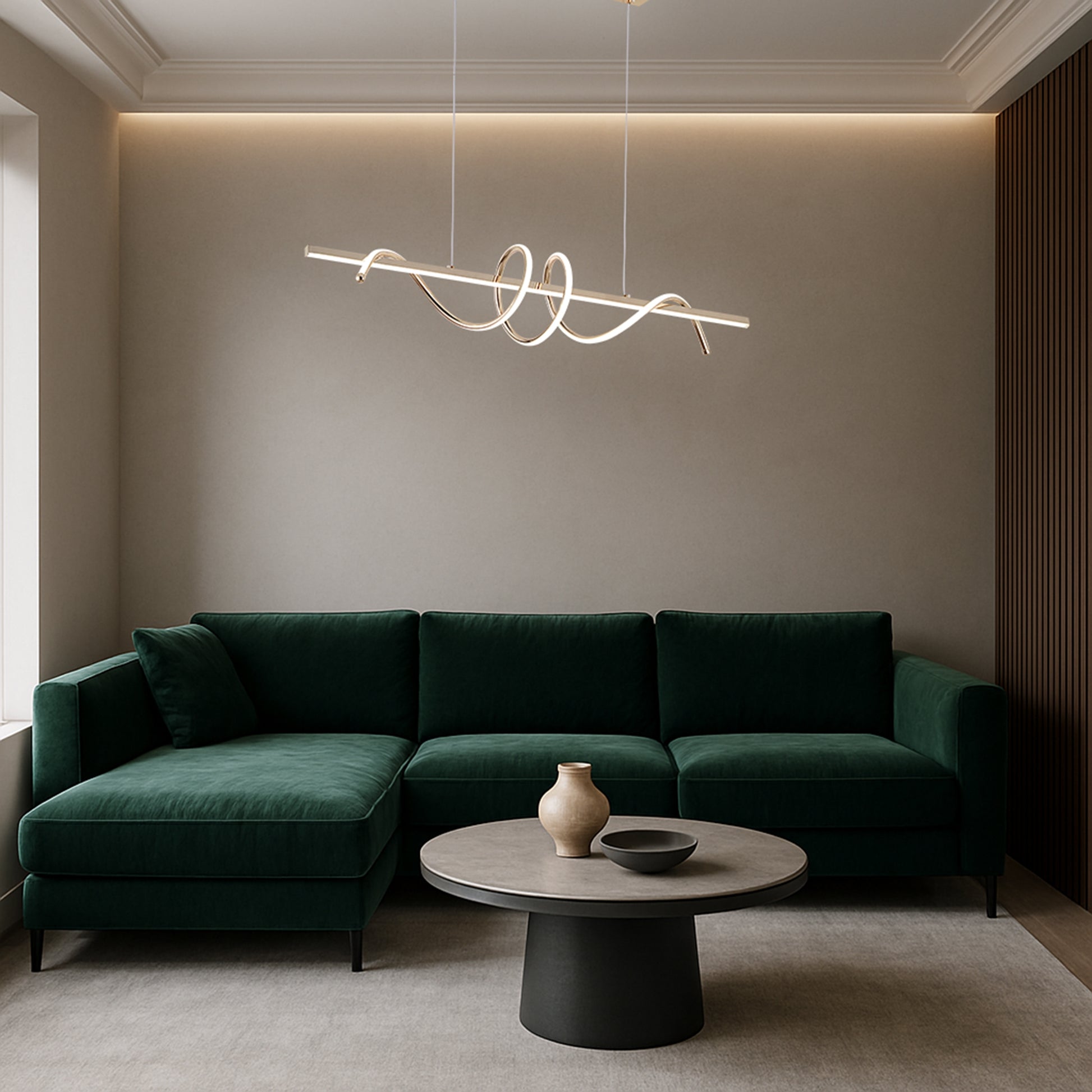 Lampa Wisząca Led G065-cp Złota  2