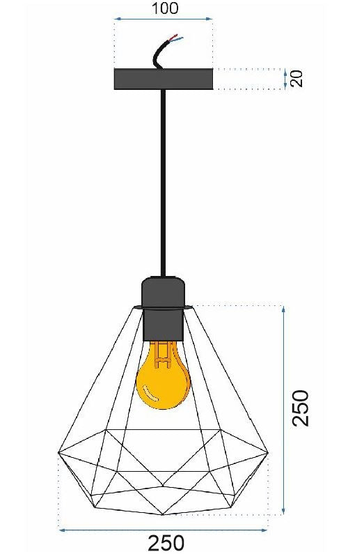 Lampa Sufitowa Geometryczna Wisząca W Stylu Loft Boho Sznur APP678-1CP  7