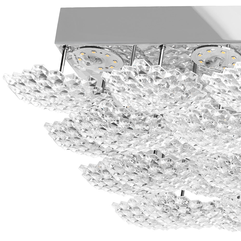 Plafon Led Kryształowy Ms015-c Chrome  3