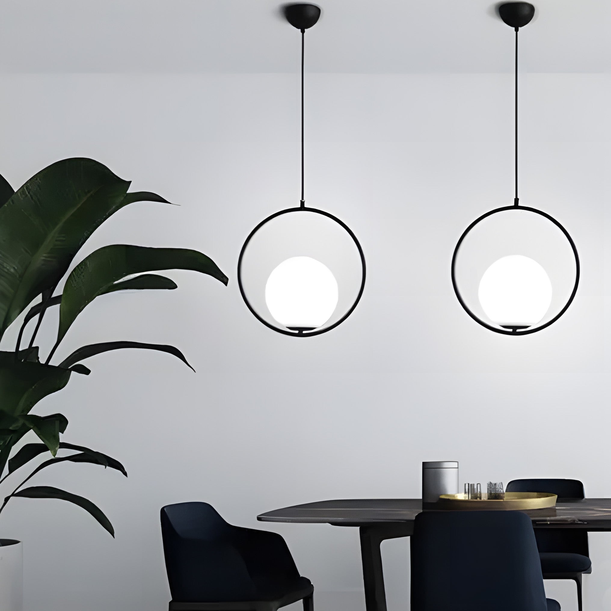 Lampa Sufitowa Wisząca Szklana Kula G110-1w Czarna  5