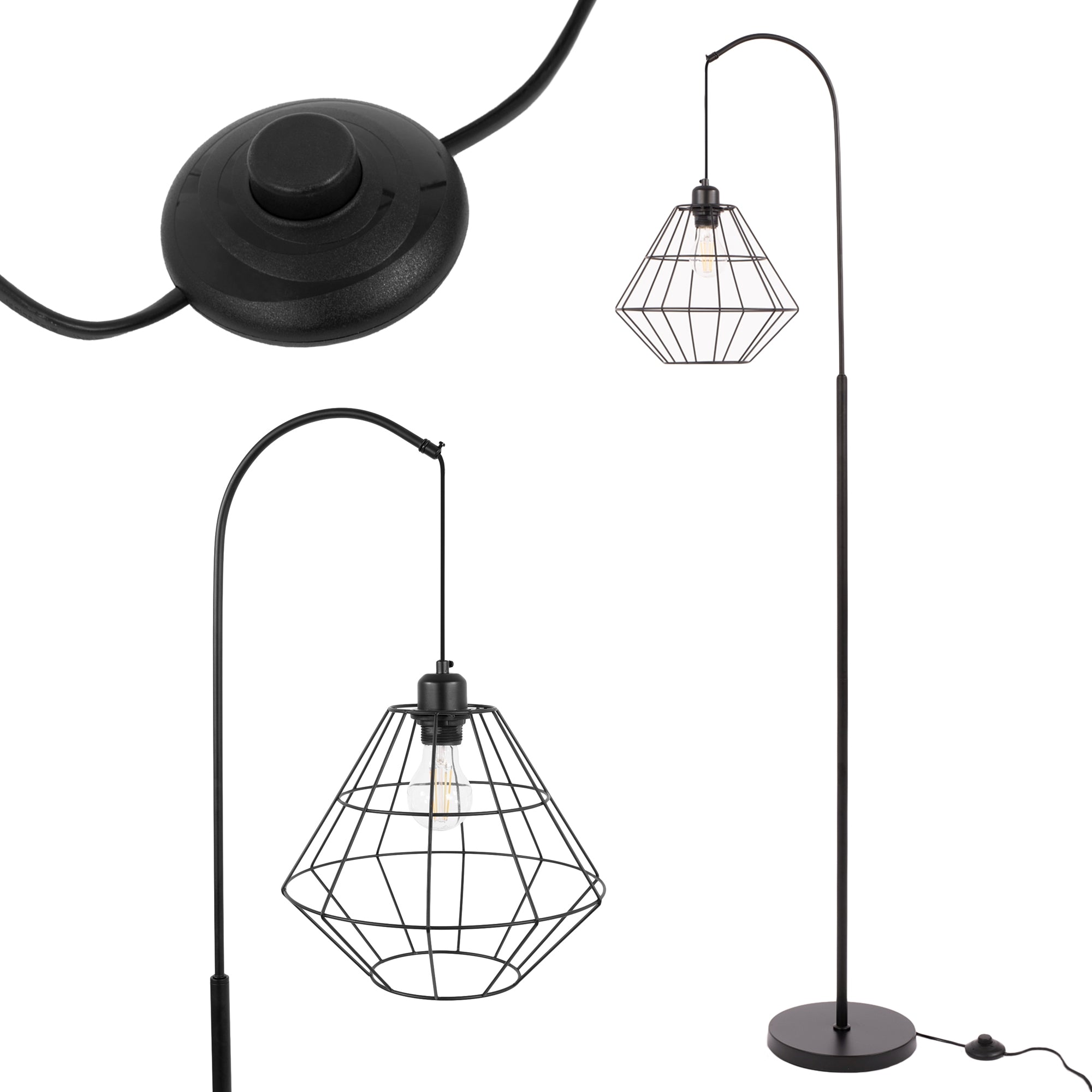 Lampa Stojąca Podłogowa APP538-1F Czarna  1