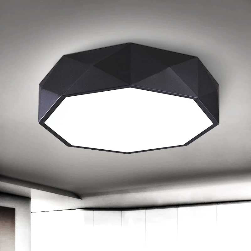 Lampa Plafon Diamond App862-c 40 Cm Czarna  7