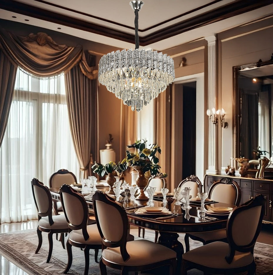 Lampa Wisząca Z Kryształami G055-cp 50cm Chrom  2