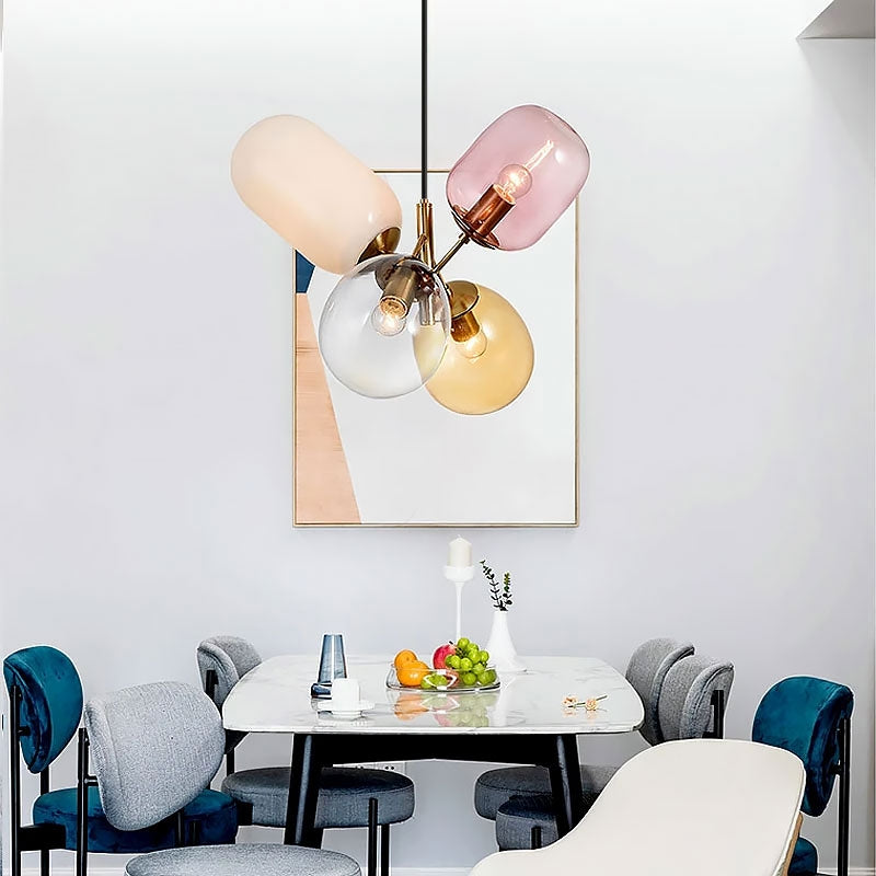 Lampa Sufitowa Wisząca Szklana APP436-4C Multicolor  4