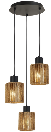Lampa Sufitowa Wisząca APP1820-3CPR Nature Black  1