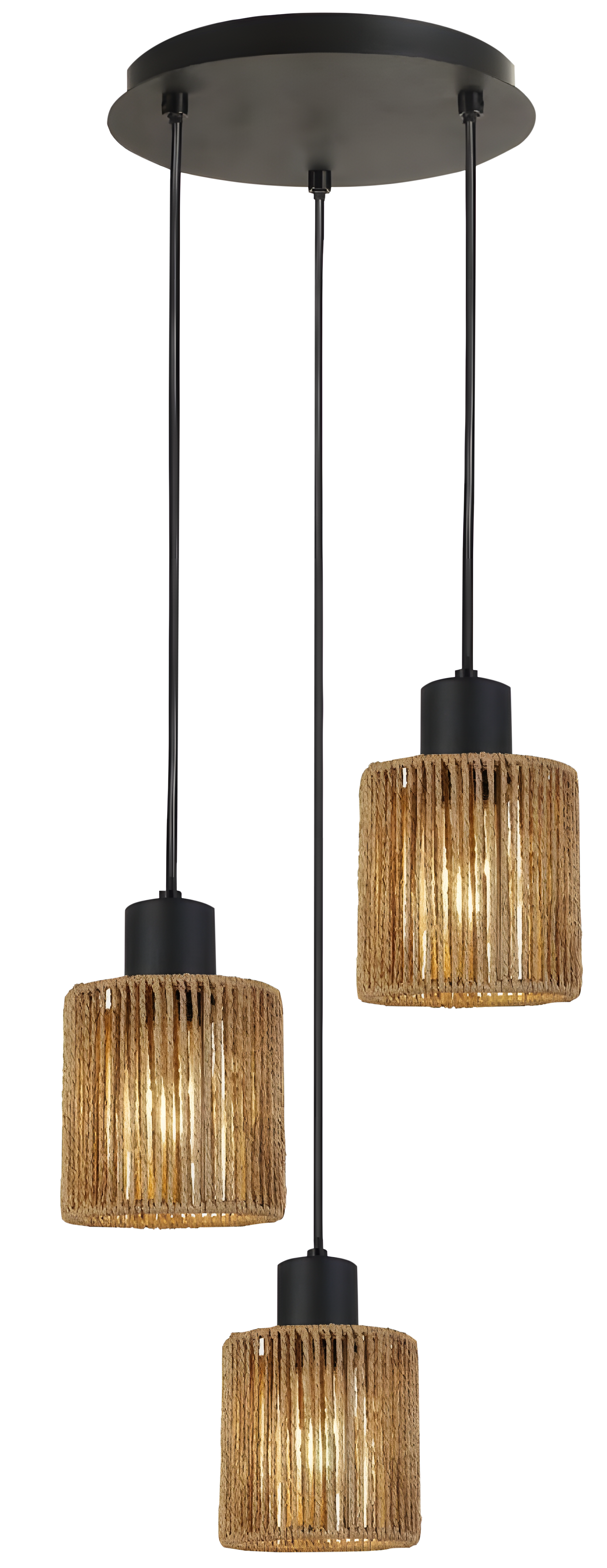 Lampa Sufitowa Wisząca APP1820-3CPR Nature Black  1