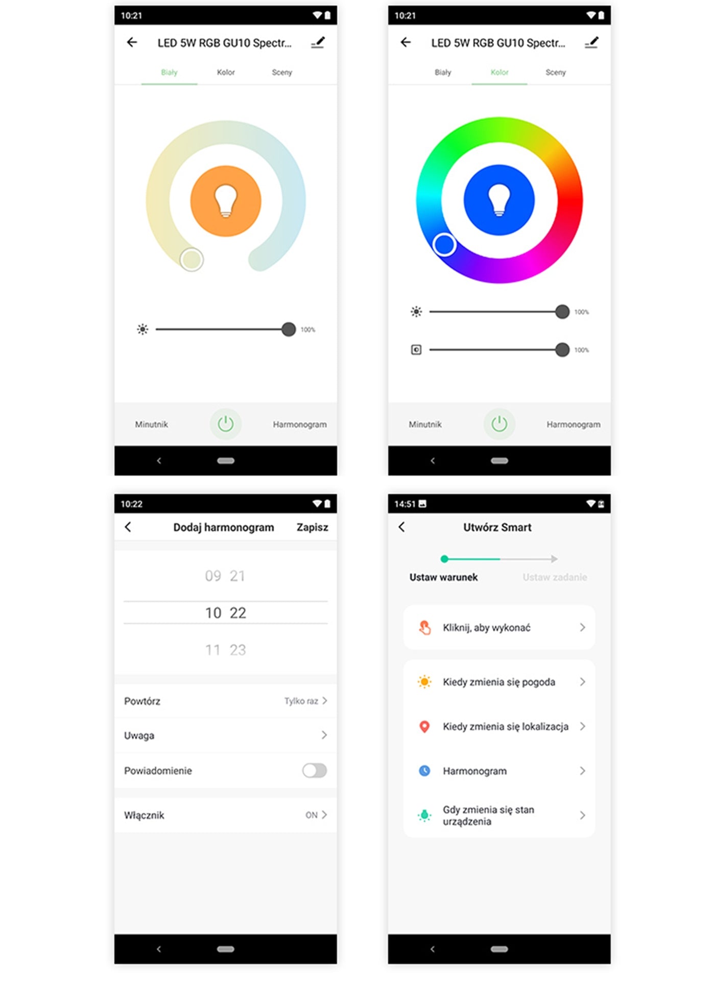 Żarówka Smart Led 5w E-27 14419 Zmienna Barwa Światła  3