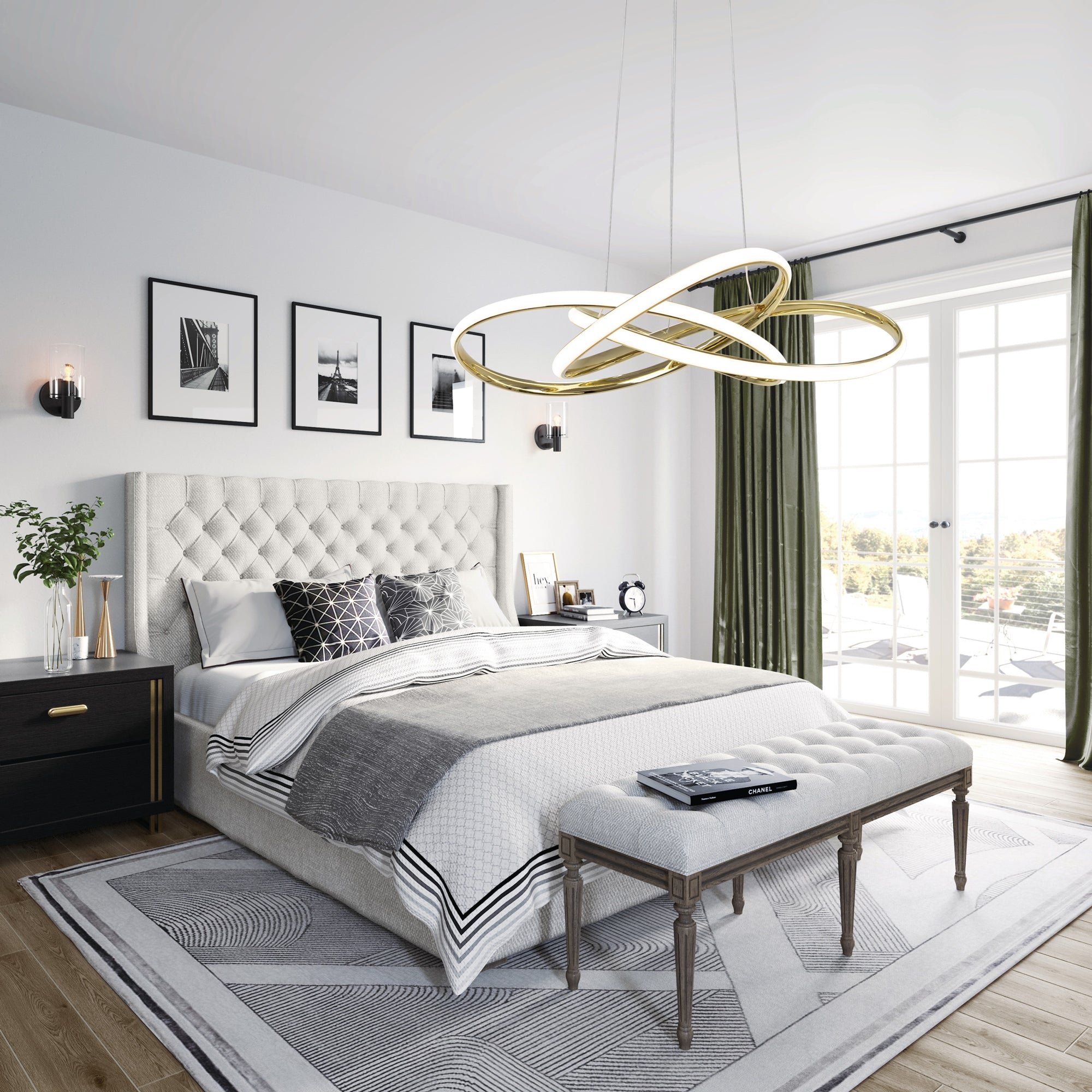 Lampa Sufitowa Nowoczesna Led + Pilot App815-cp Node Złota  5