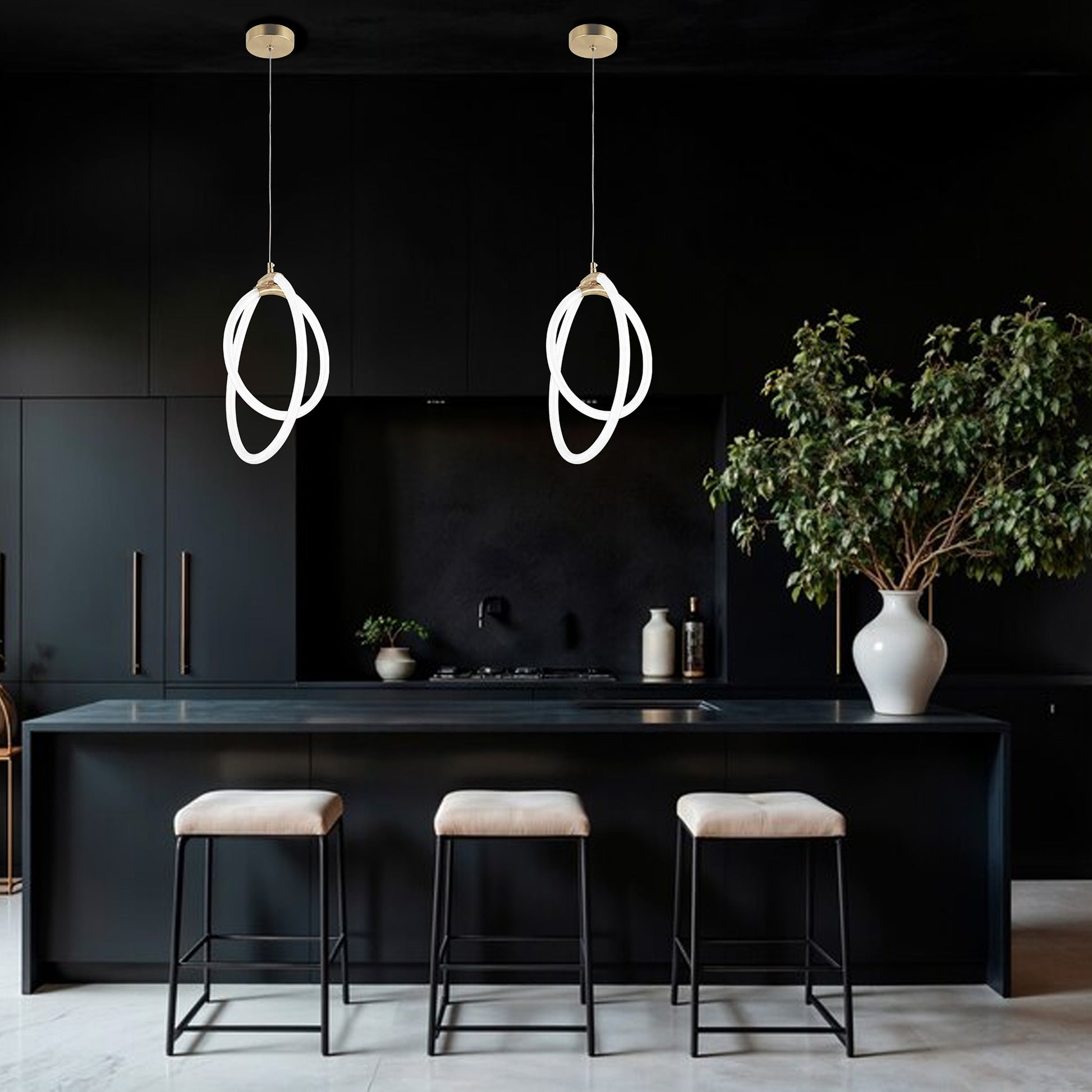 Lampa Wisząca Led G019-cp Złota  3