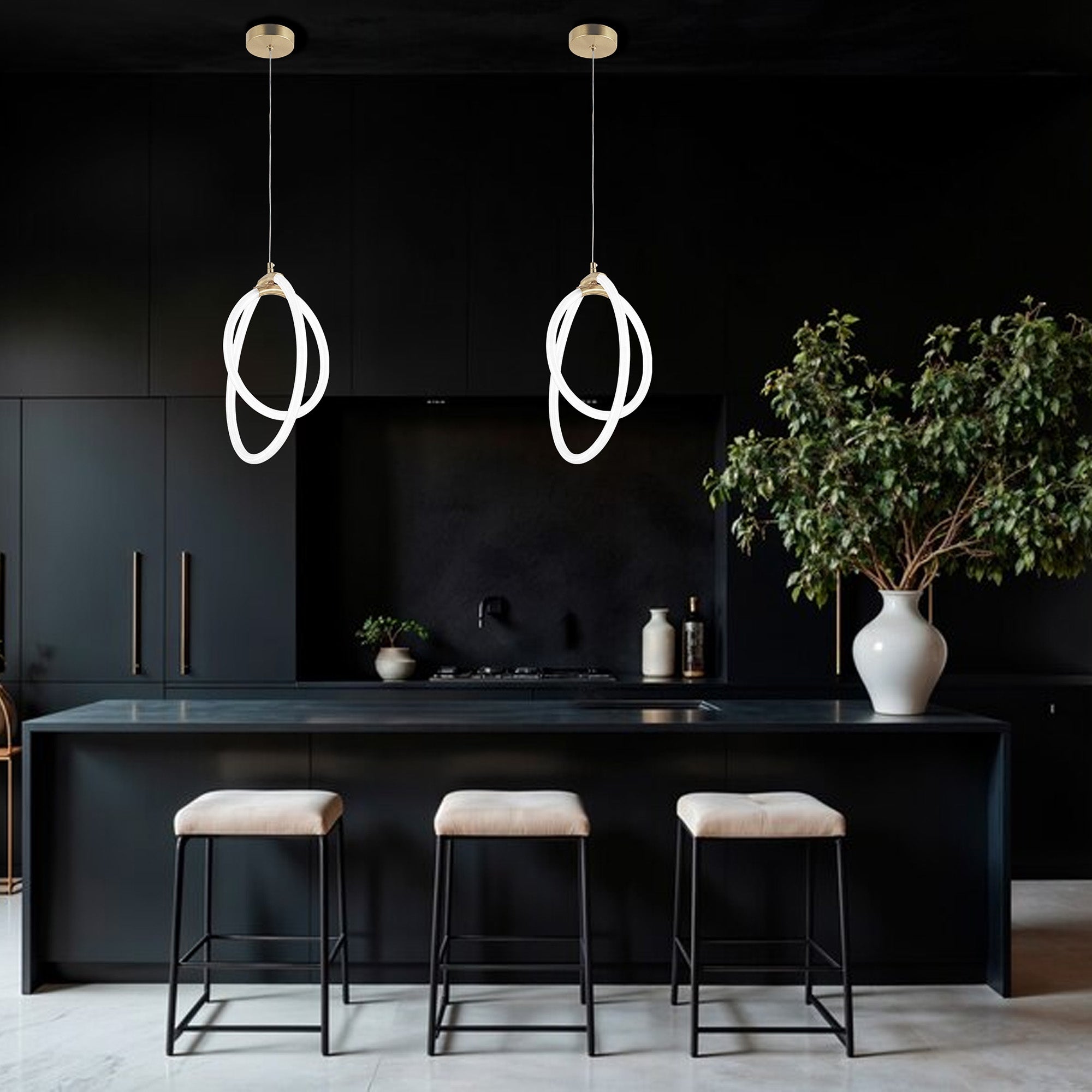 Lampa Wisząca Led G019-cp Złota  3