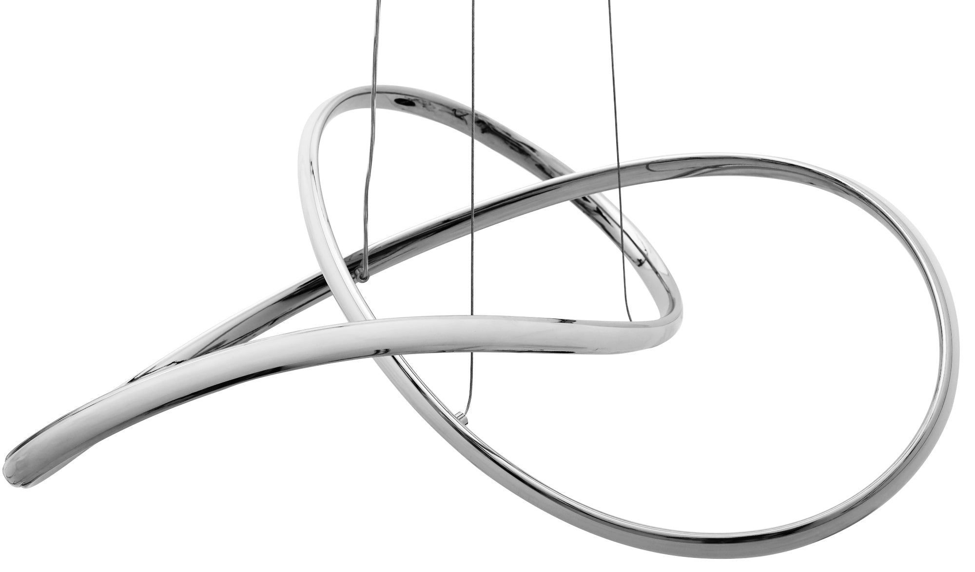 Lampa Sufitowa Wisząca Ring Nowoczesna Led + Pilot App393-cp Chrom  2