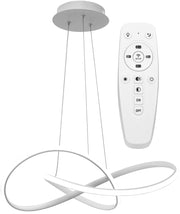 Lampa Sufitowa Wisząca Ring Nowoczesna Led + Pilot App396-cp Biała  1