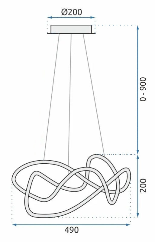 Lampa Sufitowa Nowoczesna Led + Pilot Eve App820-cp Czarna  6