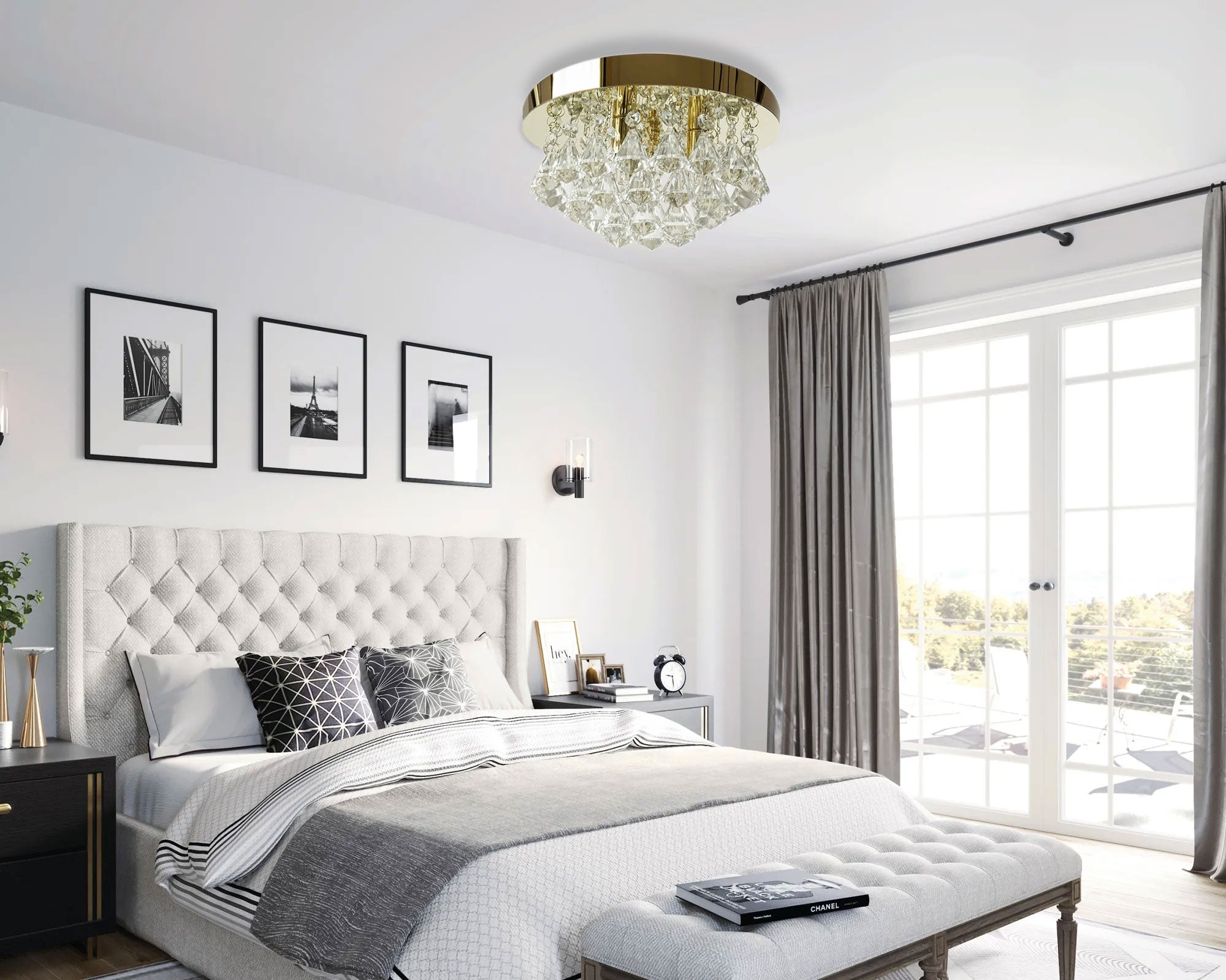 Lampa Kryształowa Plafon APP1655-3CP  2