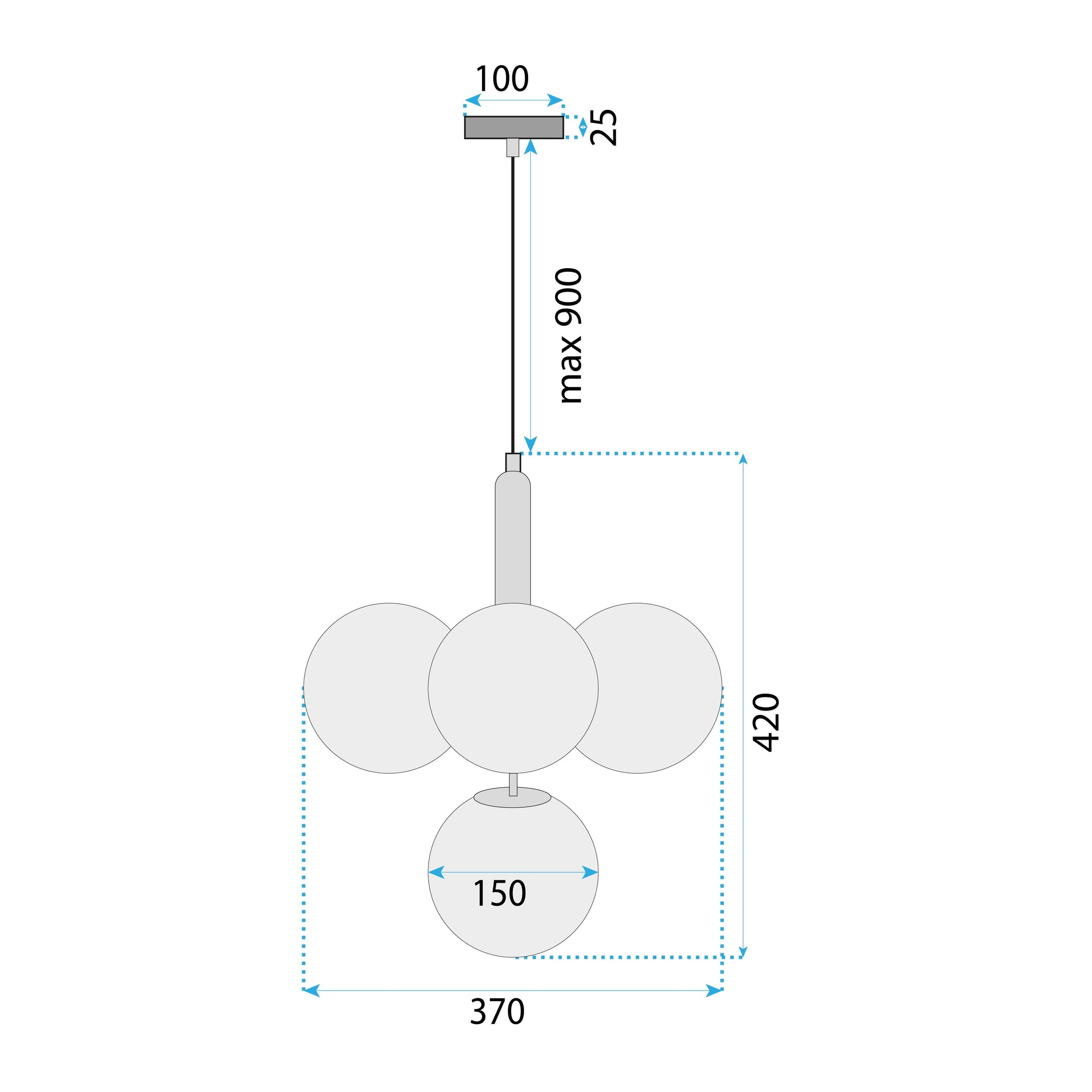 Lampa Sufitowa Wisząca Złota APP1574-5CP  7