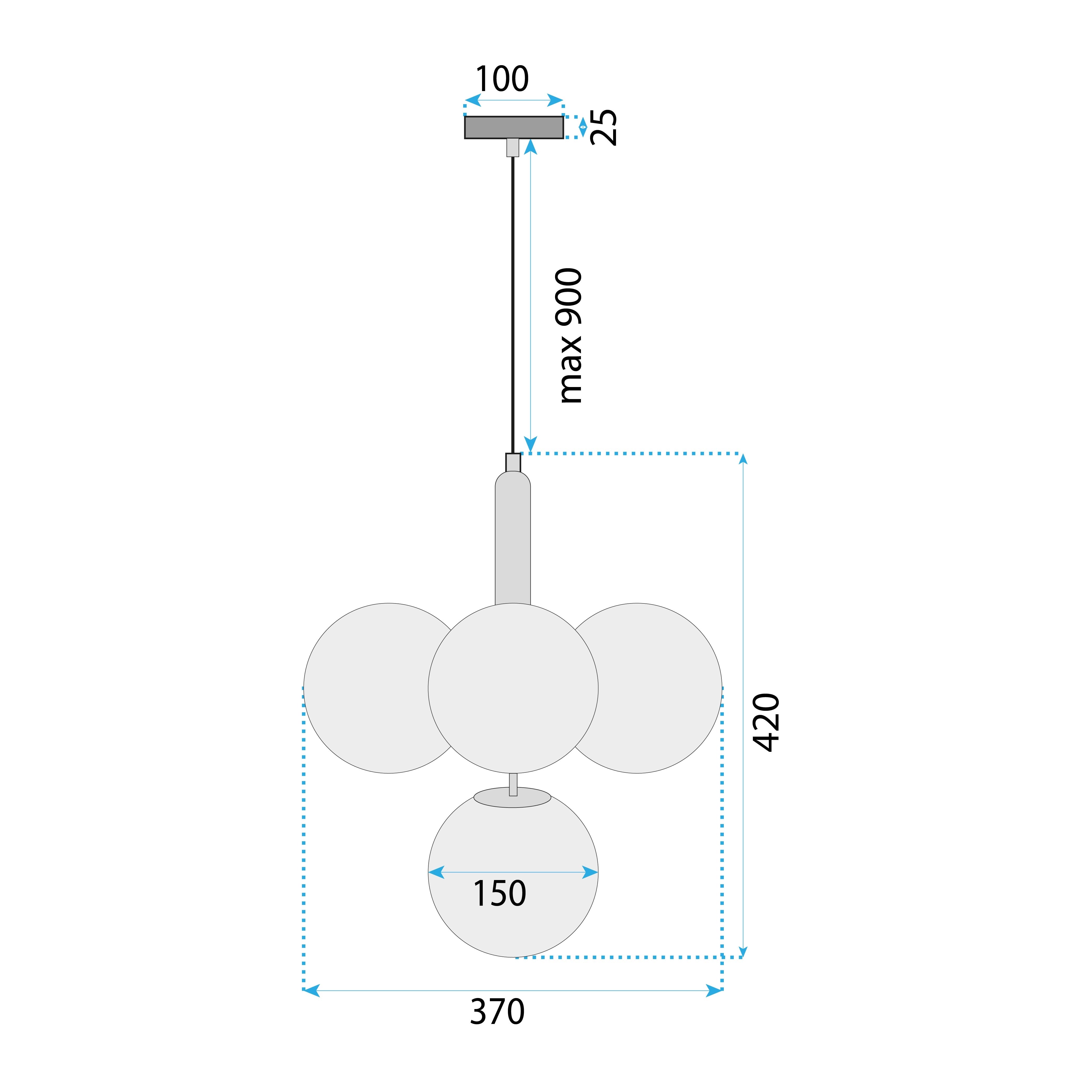 Lampa Sufitowa Wisząca Złota APP1574-5CP  7
