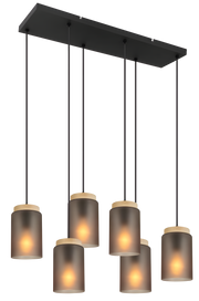 Lampa Sufitowa Wisząca APP1813-6CP Frosted Grey  1