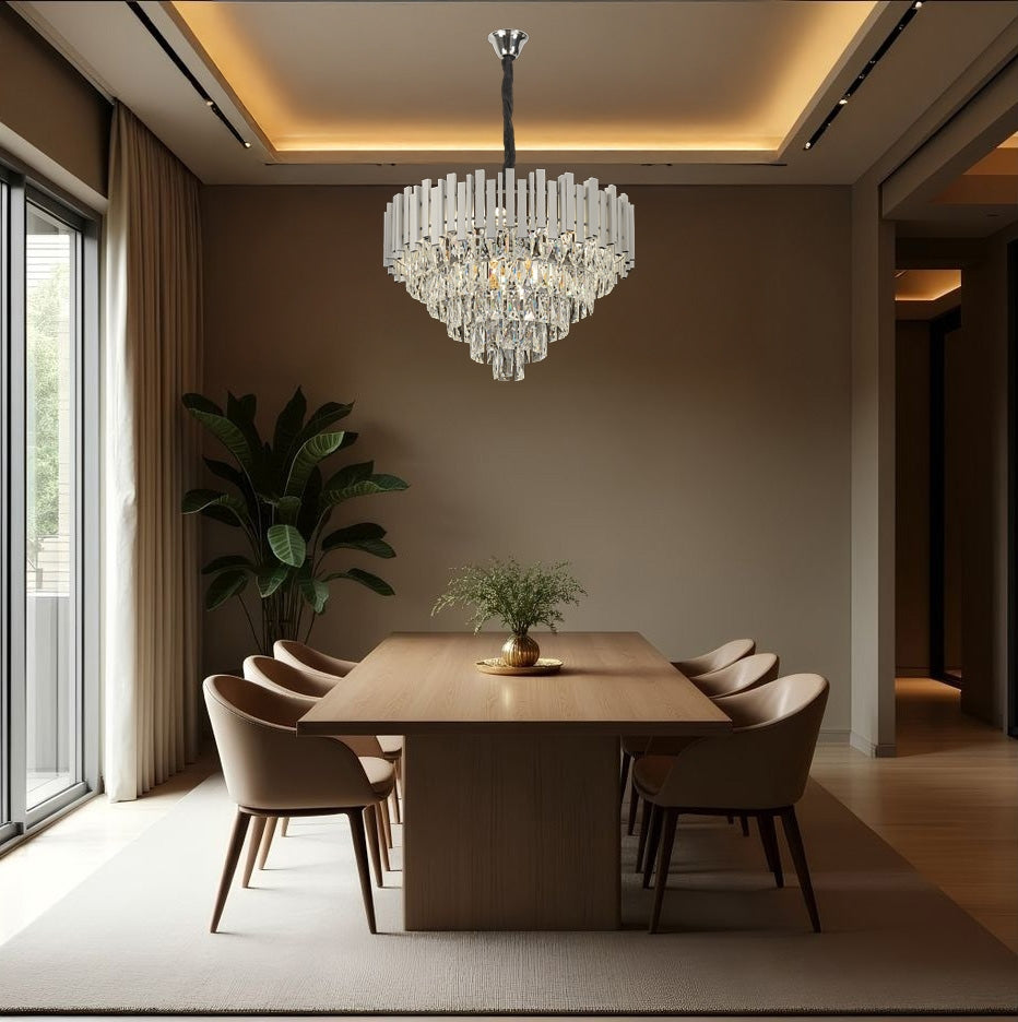 Lampa Wisząca Z Kryształami G051-cp 50cm Chrom  4