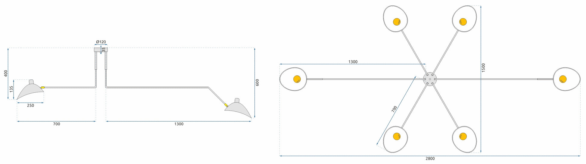 Lampa Sufitowa APP570-6C  7