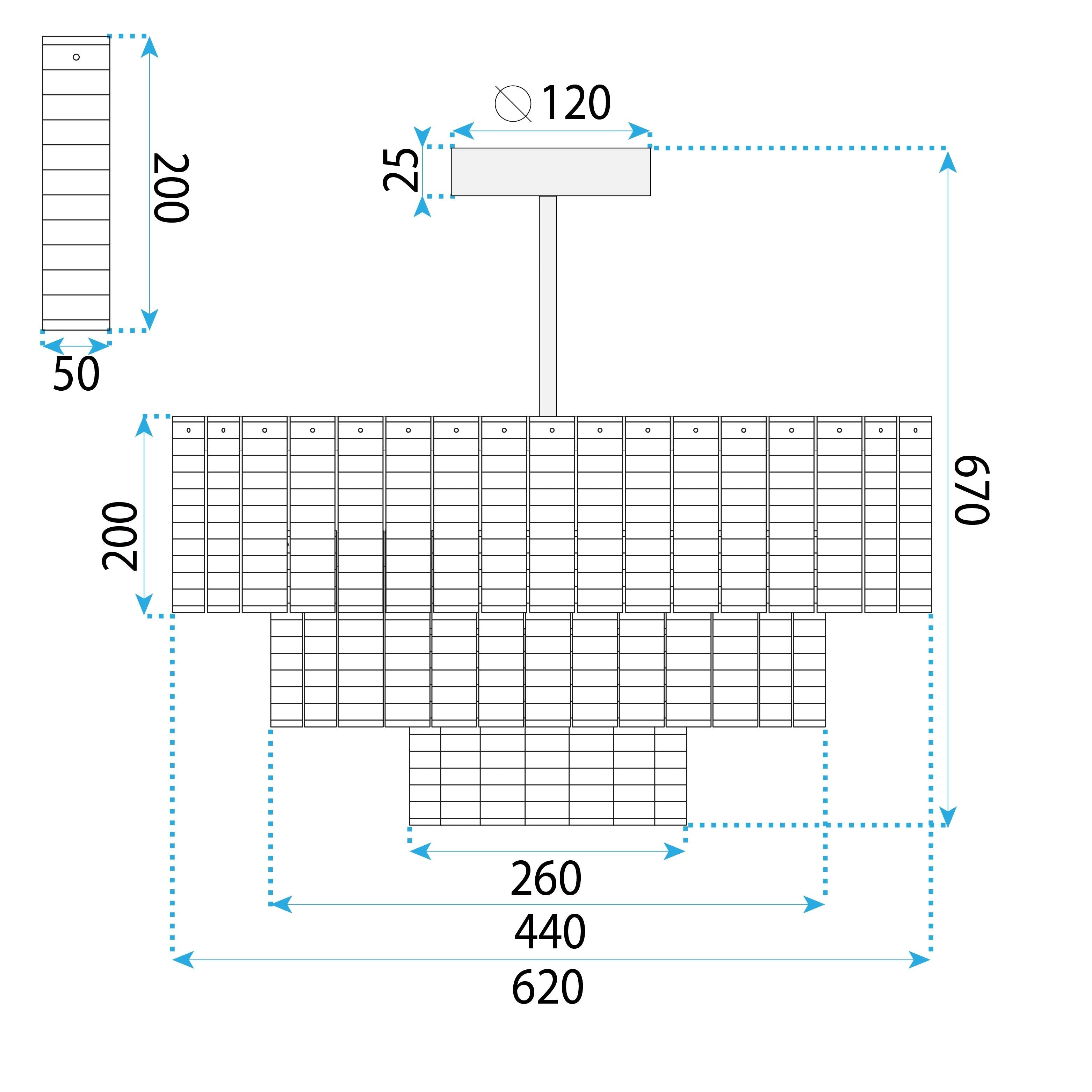 Lampa Sufitowa Wisząca APP1678-8CP Szara  10