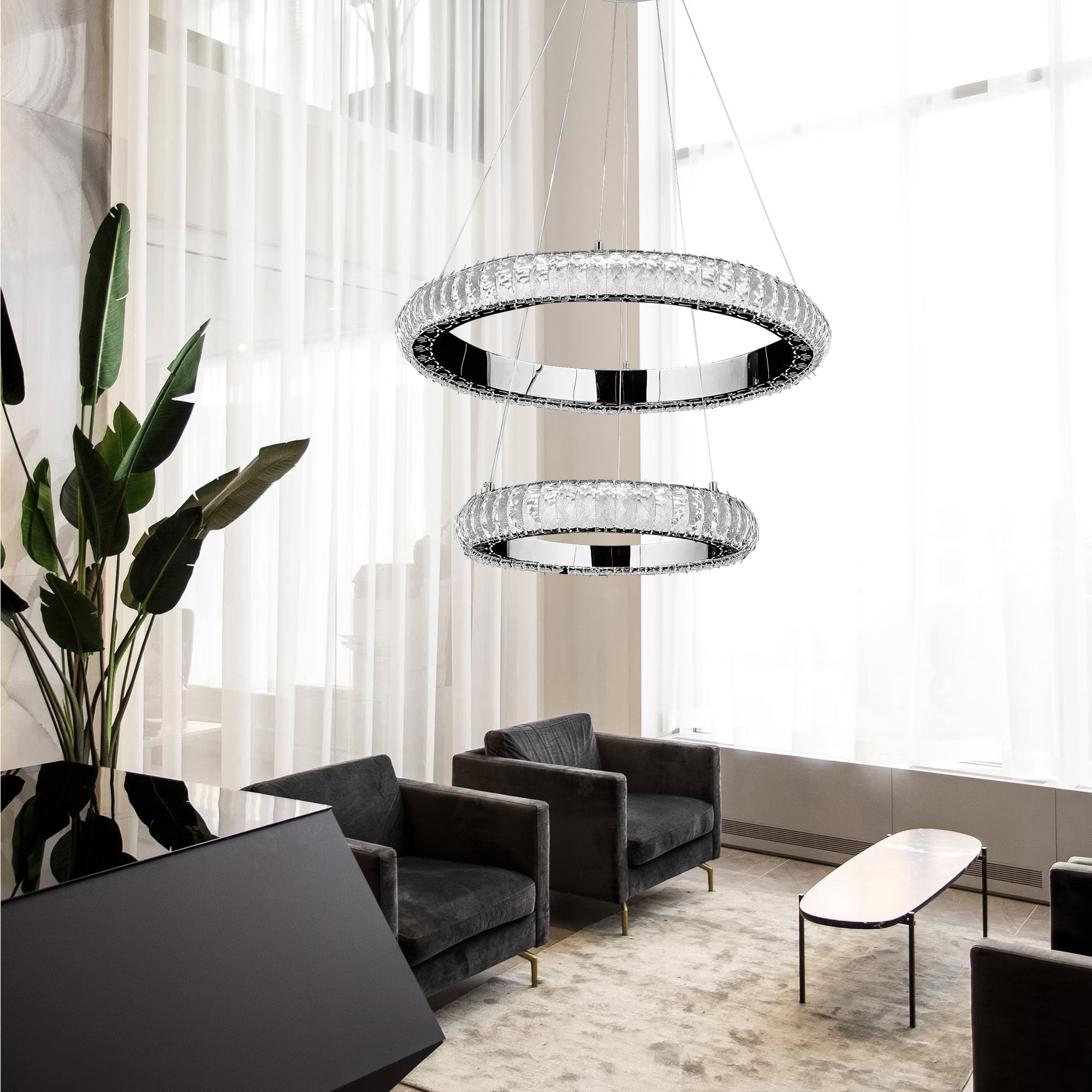 Lampa Wisząca Led G044-2cp Chrom  4