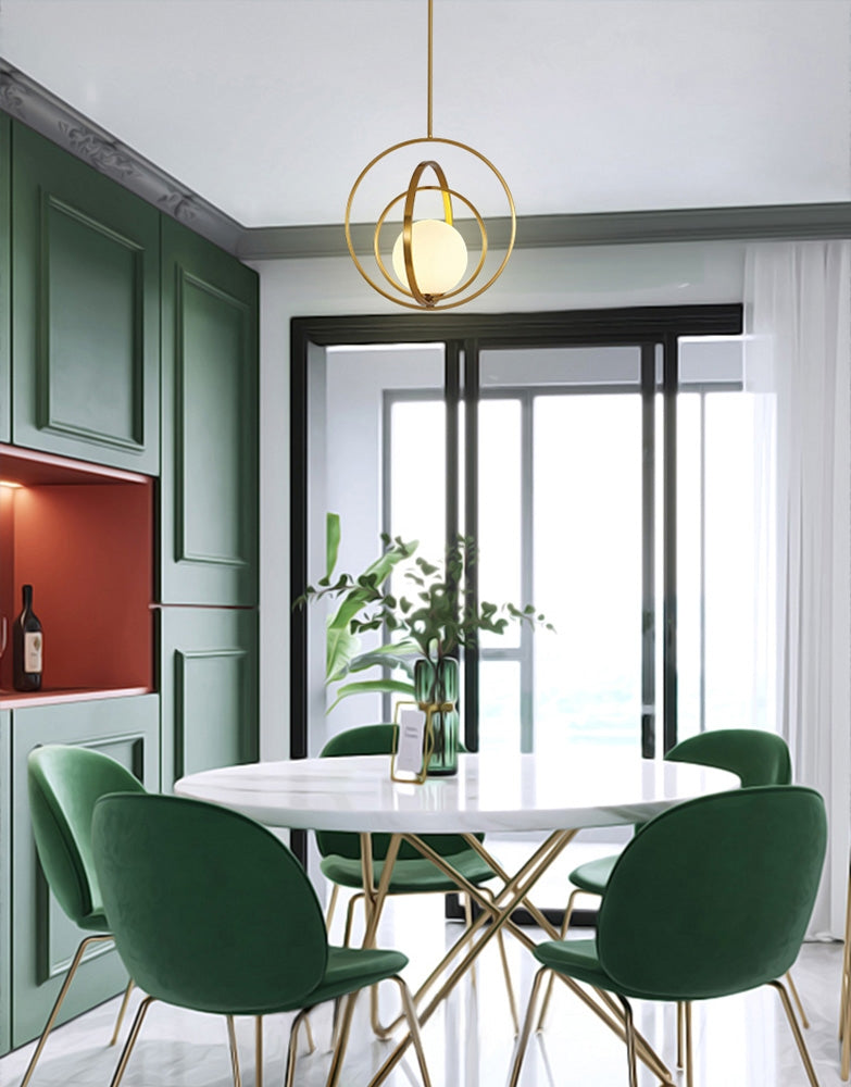 Lampa Sufitowa Wisząca Pierścieniowa APP1217-1CP Złota  6