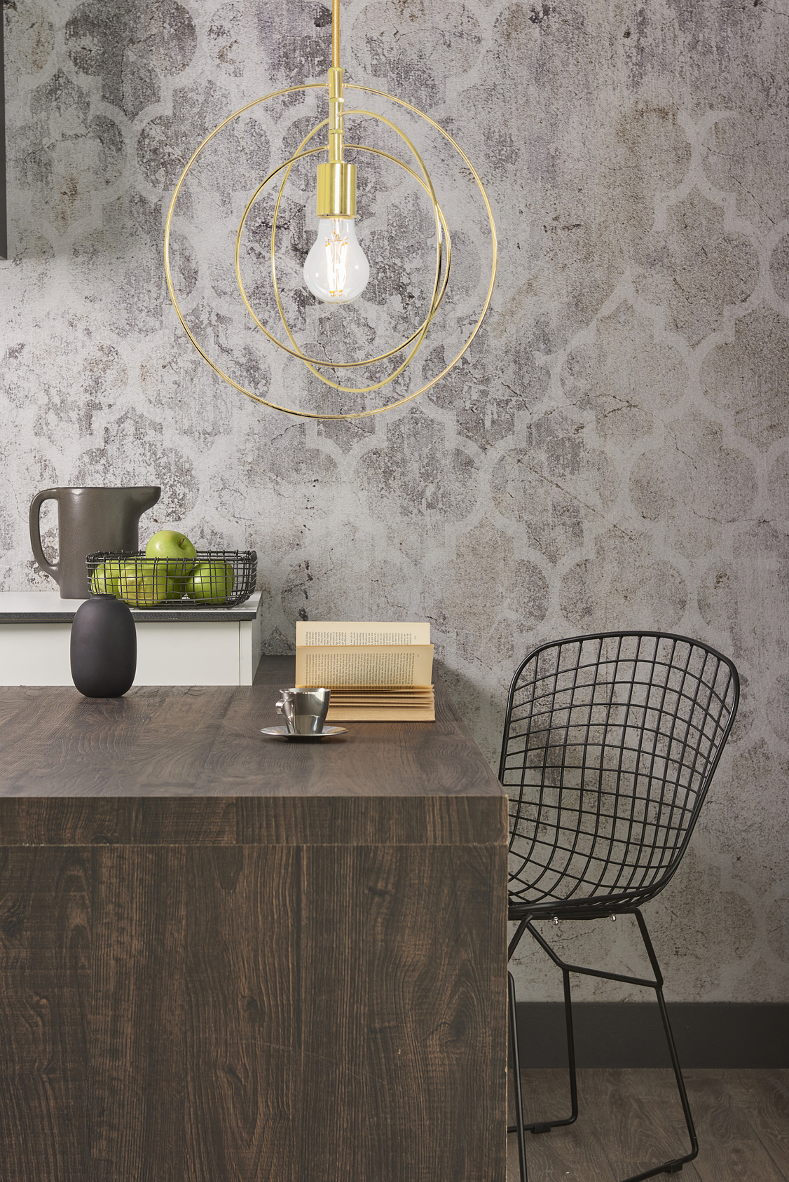 Lampa Sufitowa Metalowa Pierścieniowa APP286-1CP Złota  6