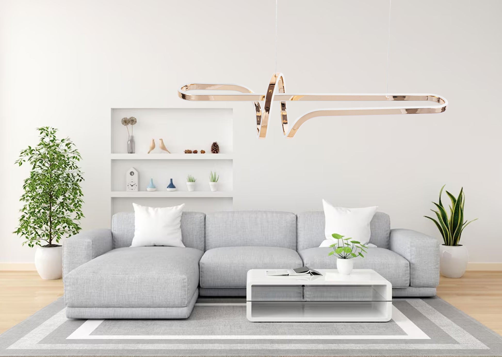 Lampa Wisząca Led G039-cp Złota  6