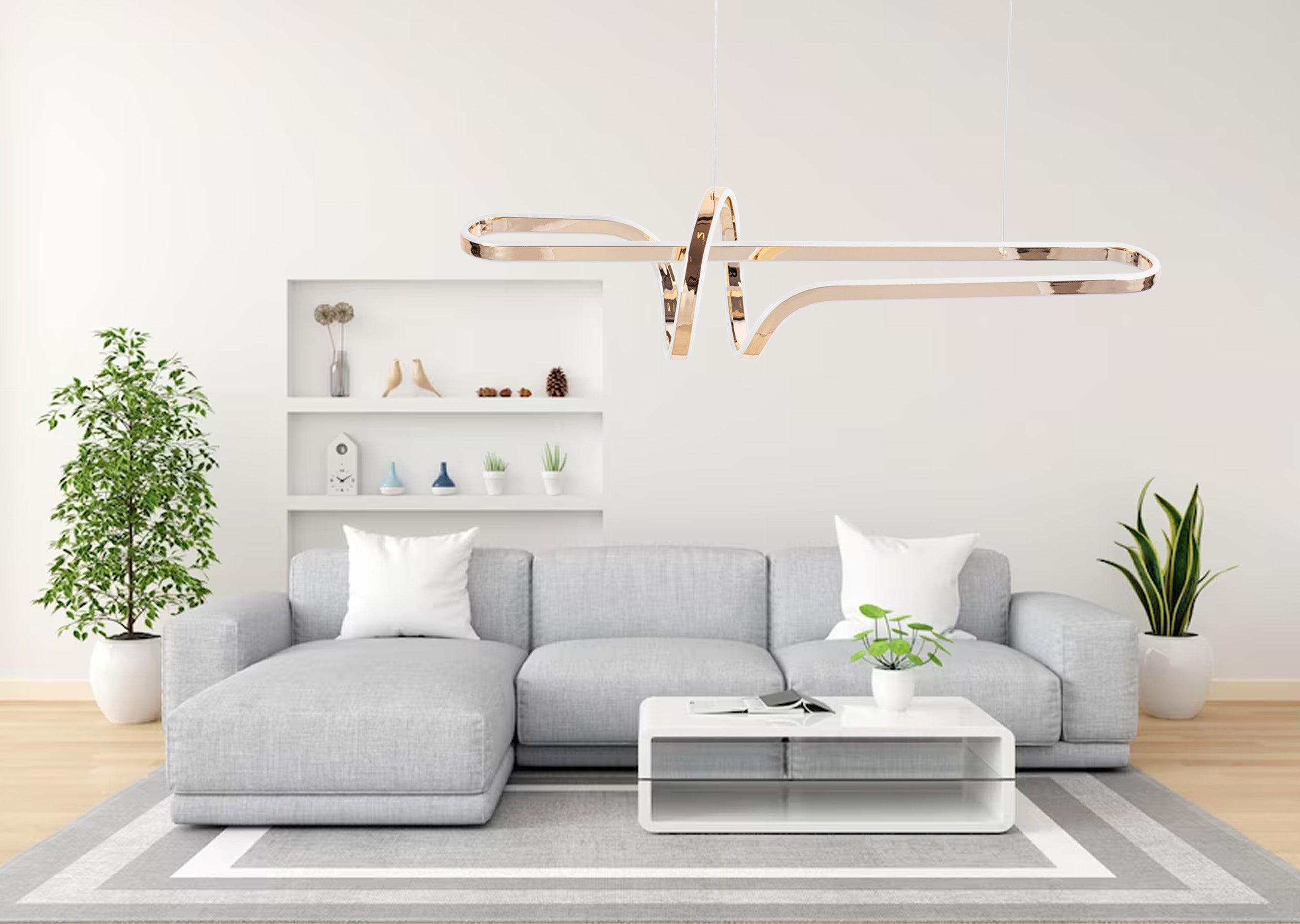 Lampa Wisząca Led G039-cp Złota  6