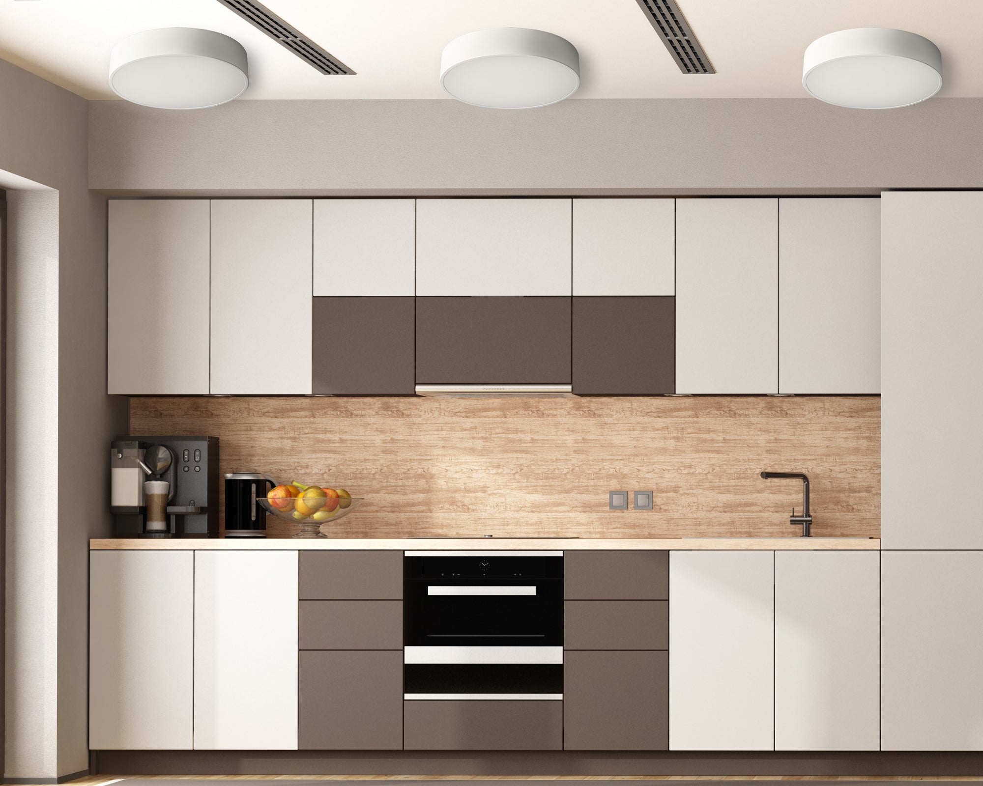 Lampa Plafon 40cm Okrągła Sufitowa APP643-3C Biała  3