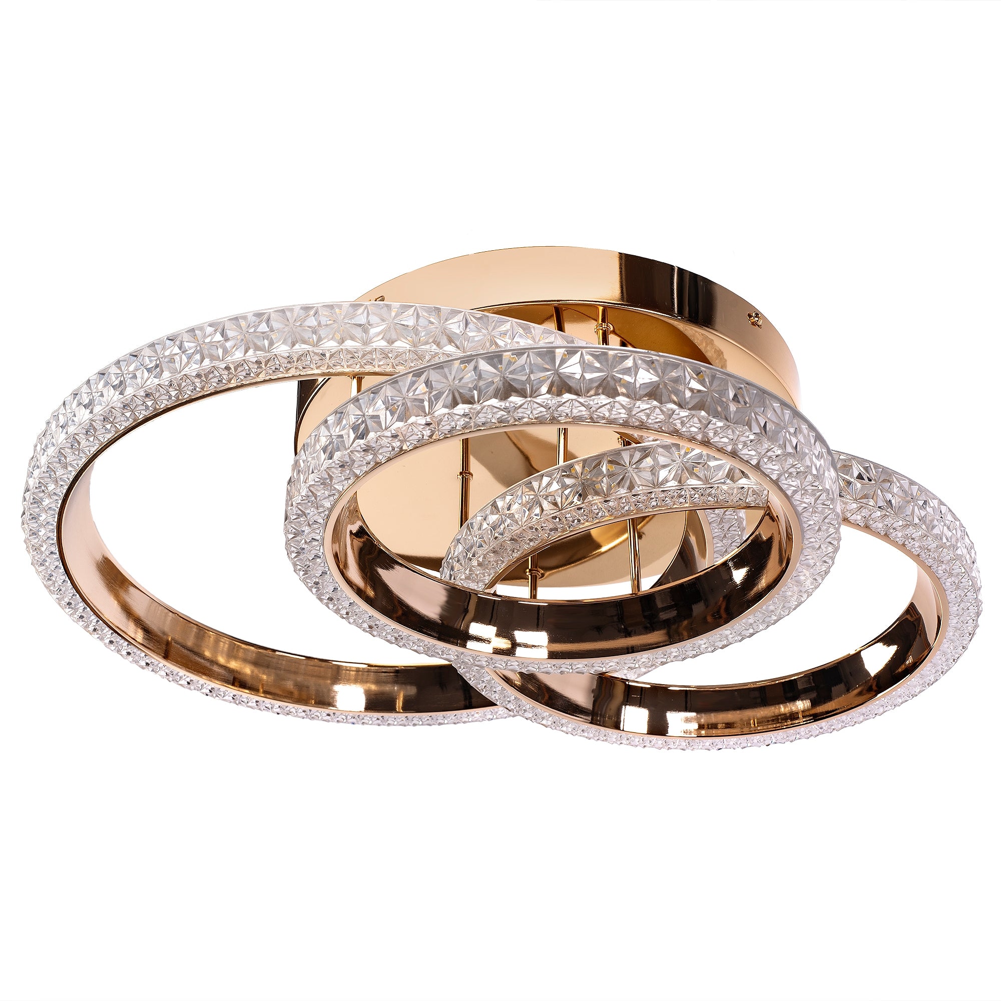 Plafon Led Kryształ Ms013-cp Różowe Złoto  1