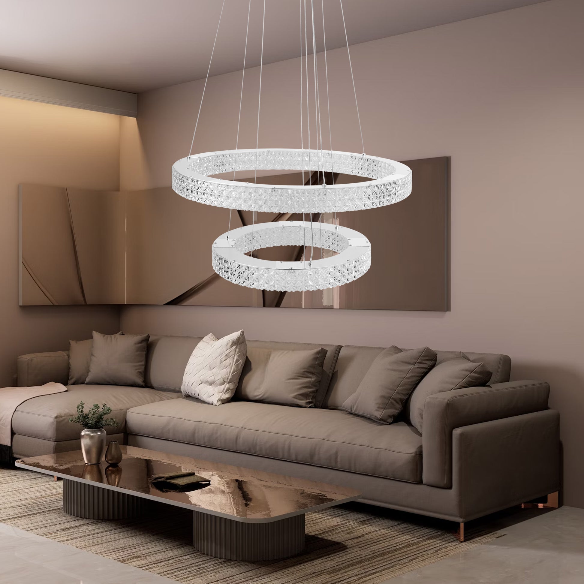 Lampa Wisząca Led Kryształowa Ms007-cp Chrom  4