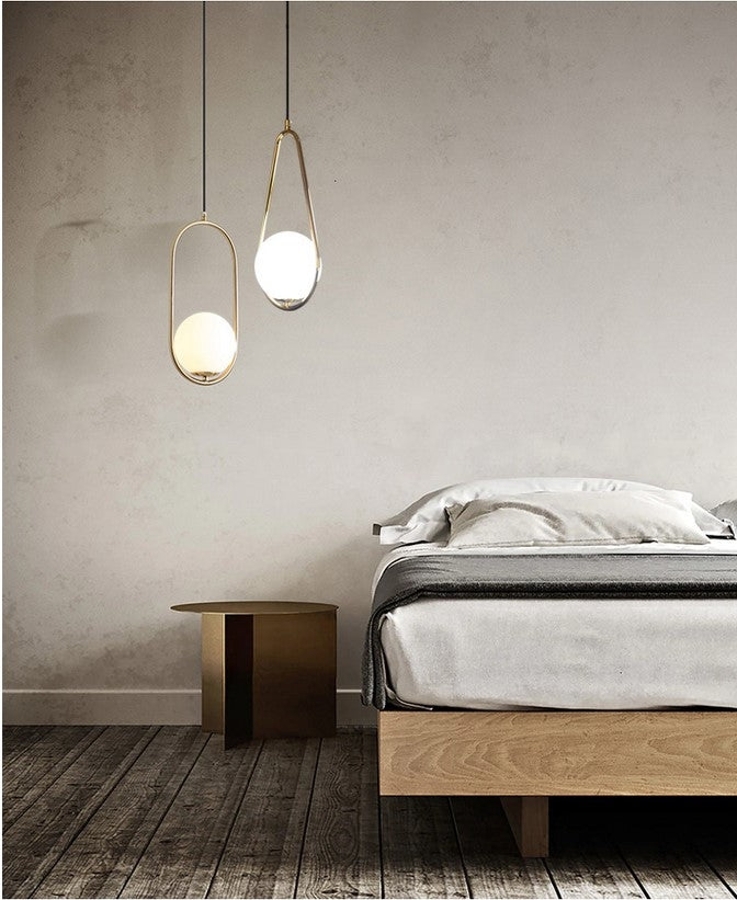 Lampa Sufitowa Wisząca Szklana Kula APP472-1CP Biała  4