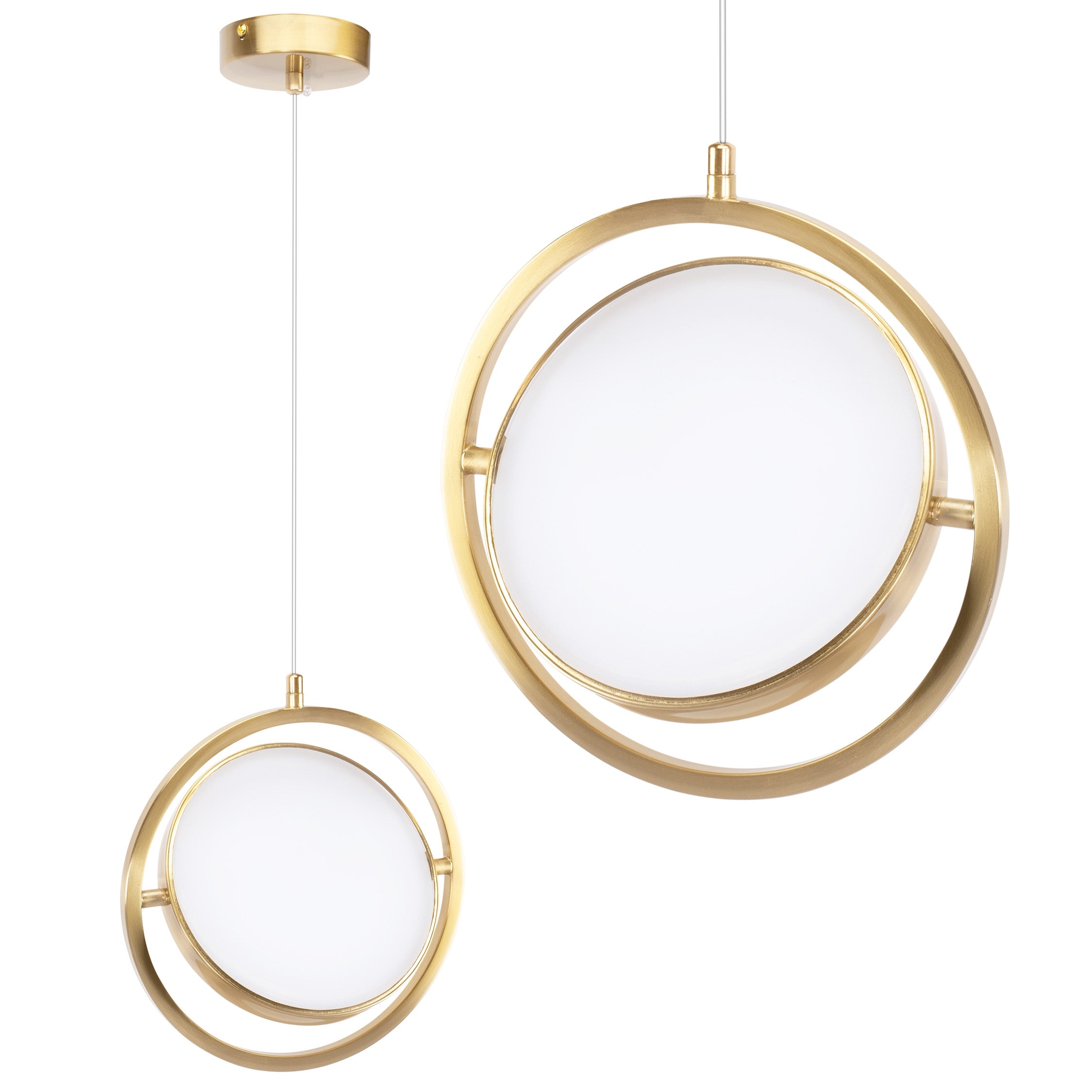 Lampa Wisząca Led App1791-cp Złota Szczotkowana  1