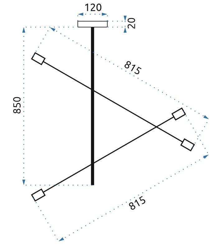 Lampa Sufitowa Wisząca Dwuramienna Regulowana APP479-4C  6