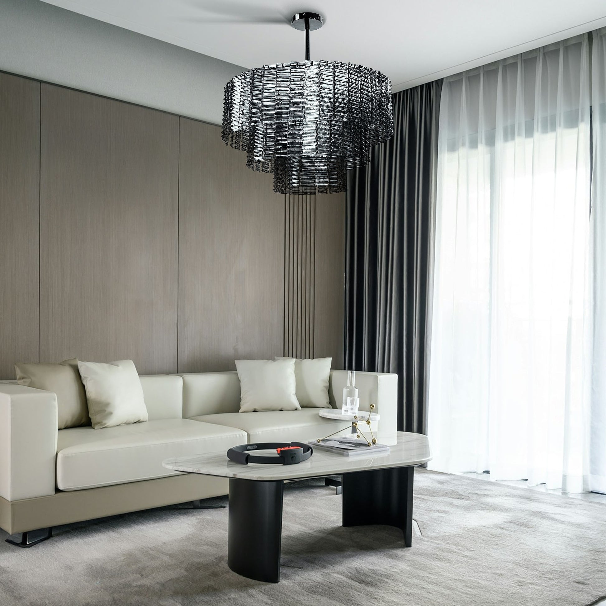 Lampa Sufitowa Wisząca APP1678-8CP Szara  2