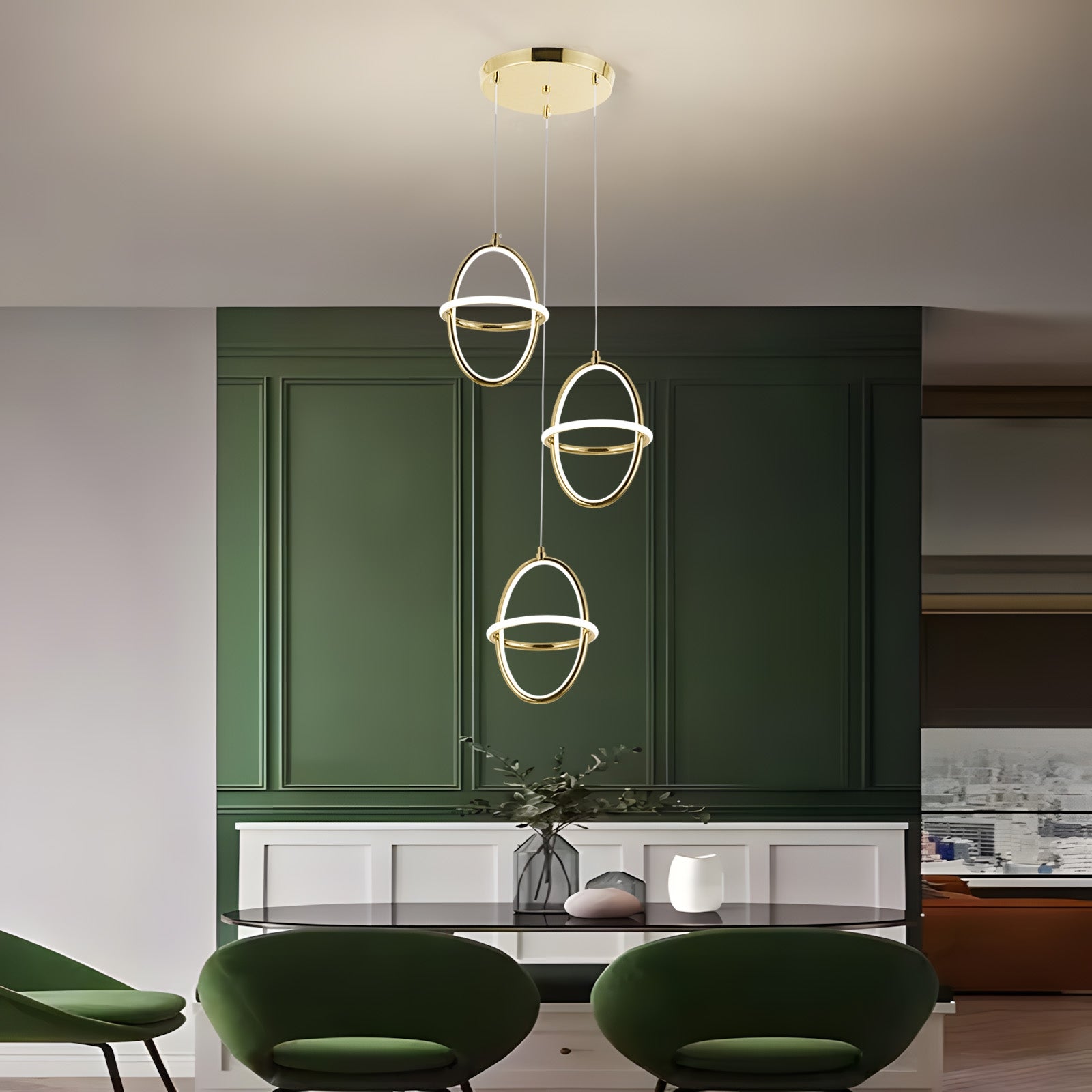 Lampa Wisząca Led G064-3cpr Złota  5